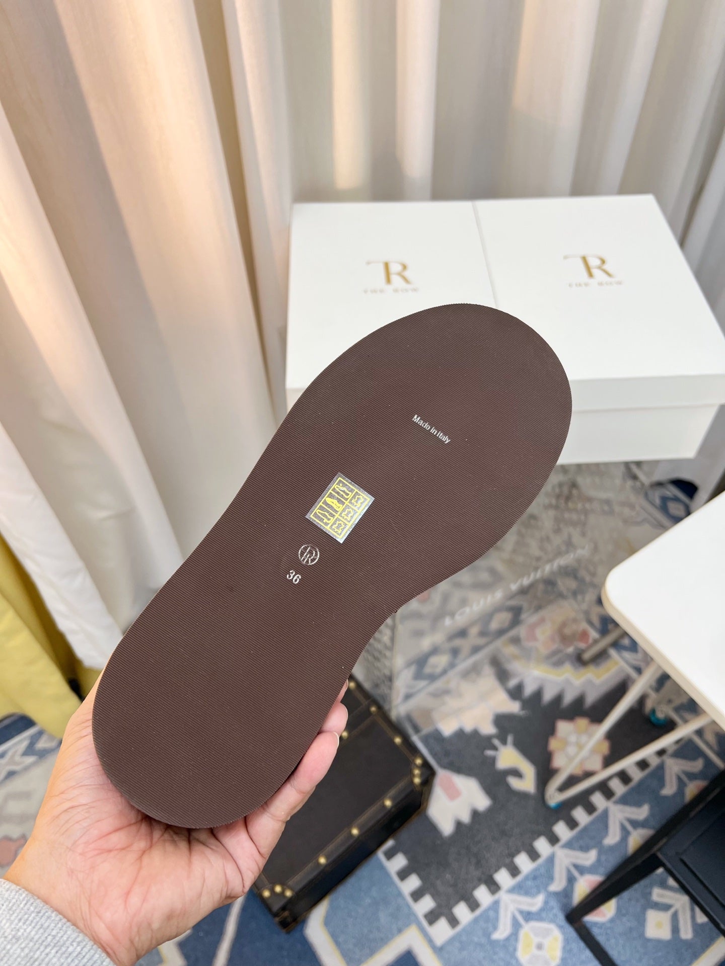 The Row 2025 Boot Coffee Suede Sheepskin 576056