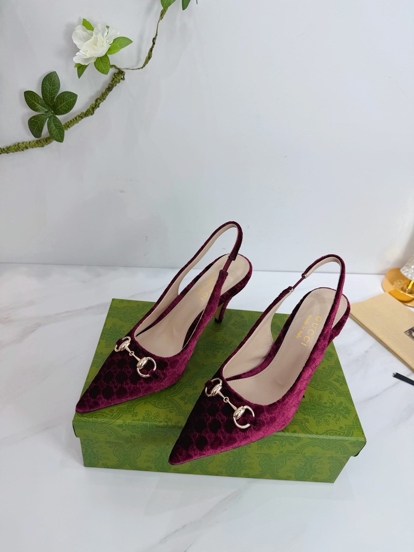 GG 26 Slingback Dark Purple Velvet 592419