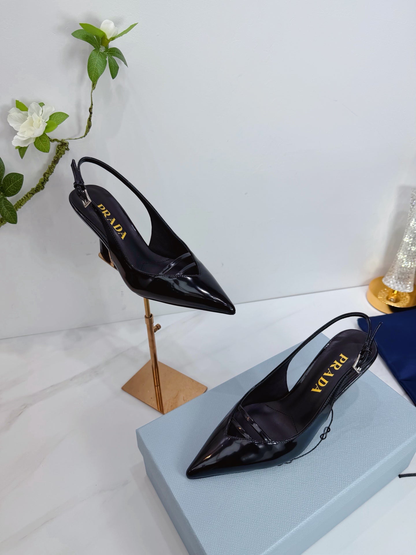 PRA 26SS Slingback 75 Black Patent Leather 592338