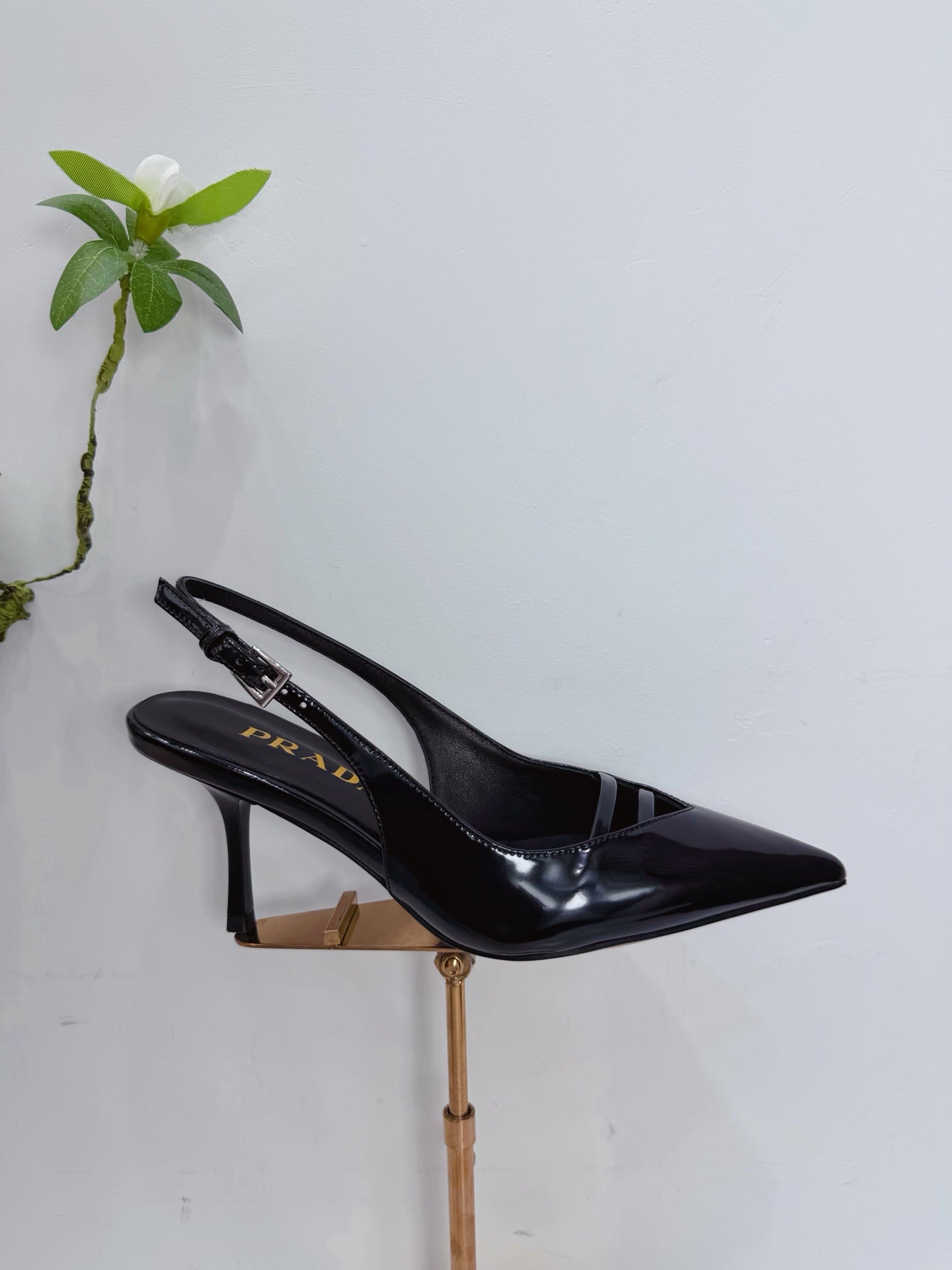 PRA 26SS Slingback 75 Black Patent Leather 592338