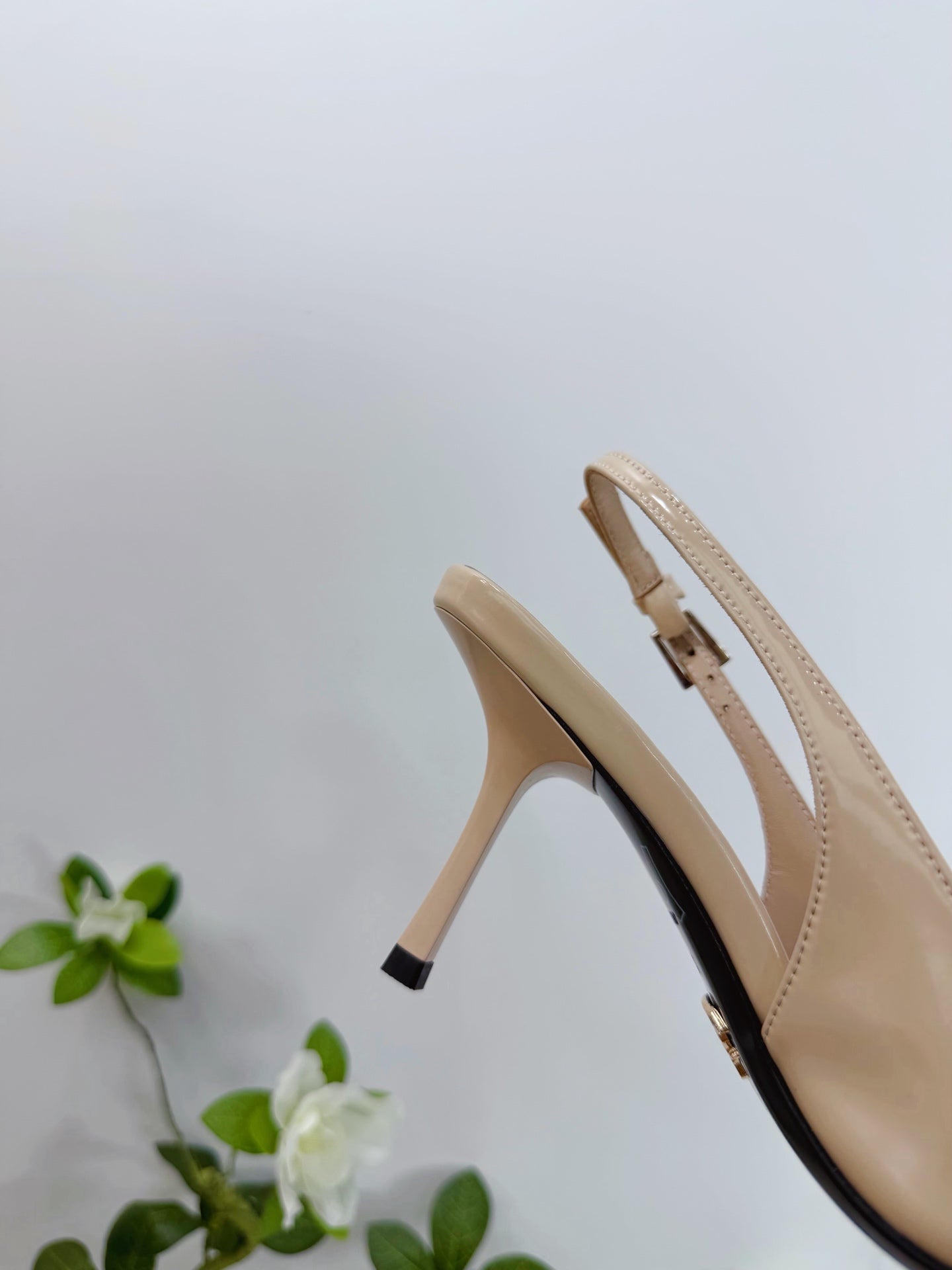 PRA 26SS Slingback 75 Beige Patent Leather 592340