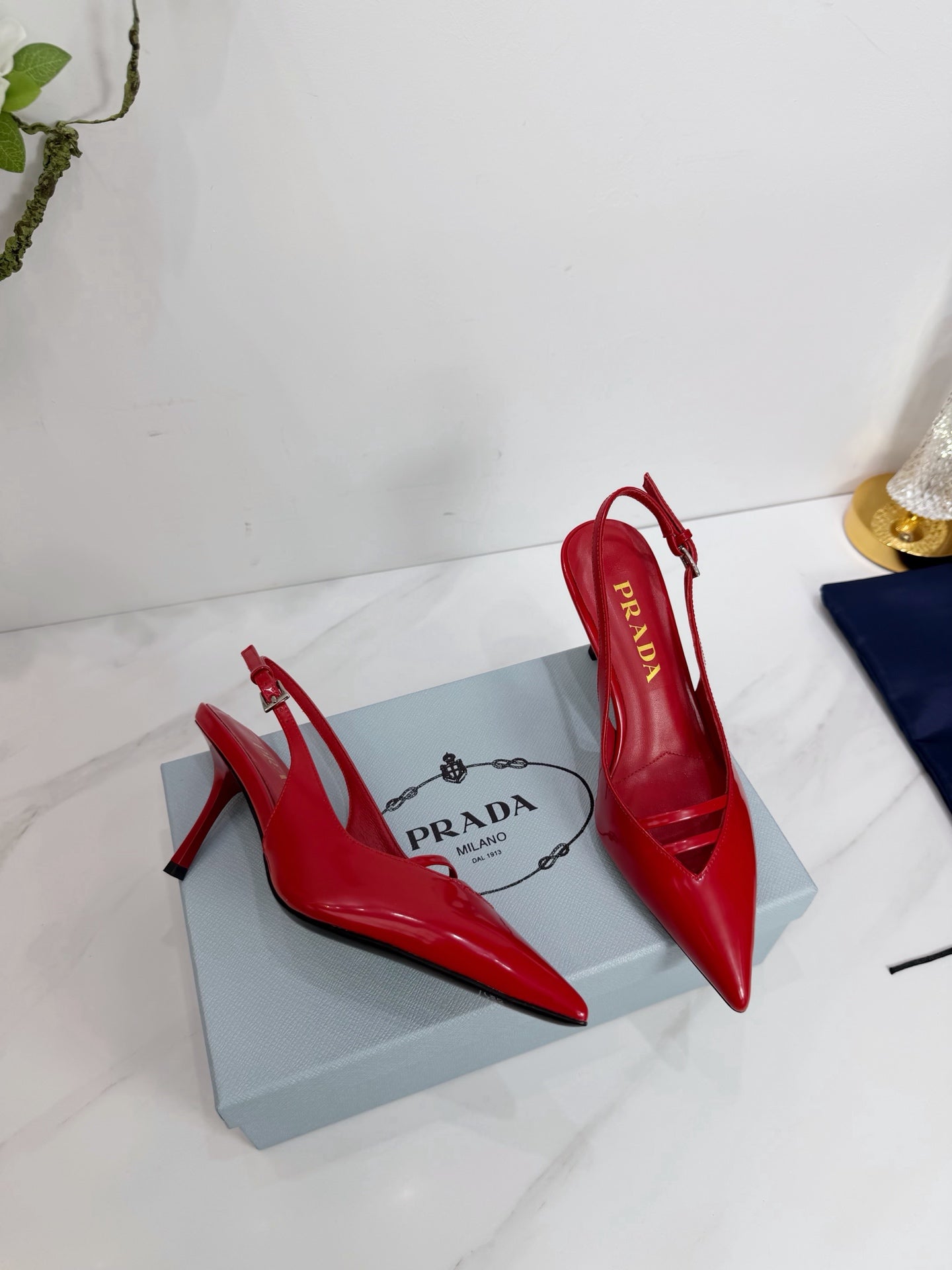 PRA 26SS Slingback 75 Red Patent Leather 592341