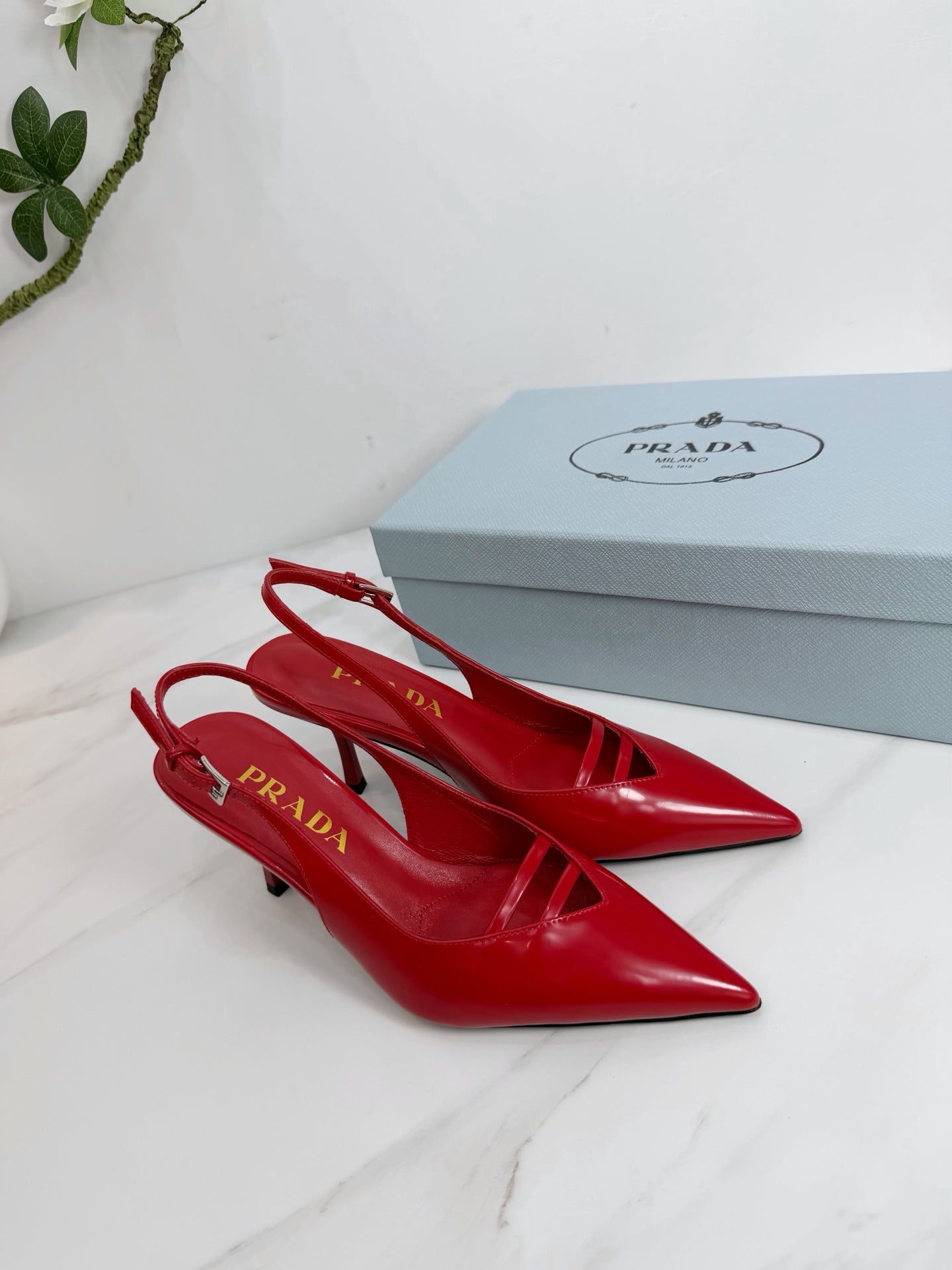 PRA 26SS Slingback 75 Red Patent Leather 592341
