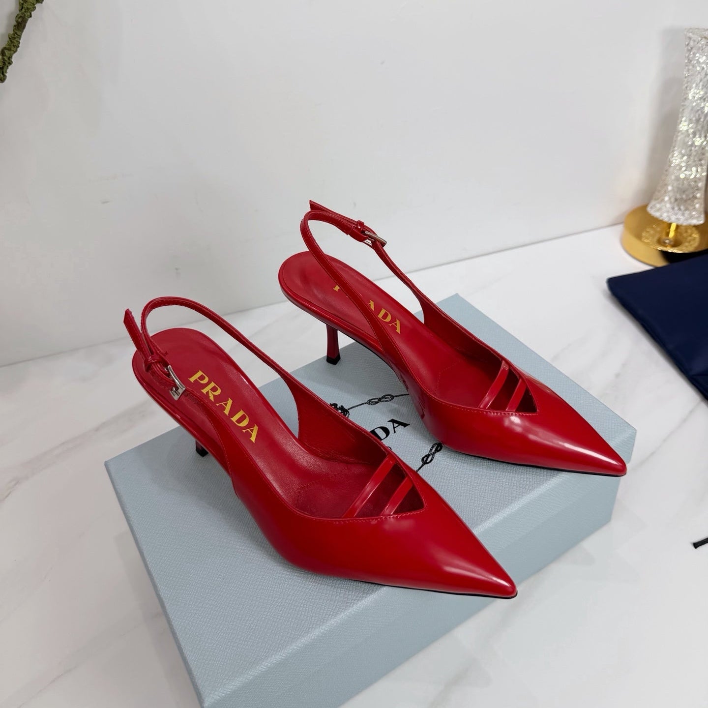 PRA 26SS Slingback 75 Red Patent Leather 592341