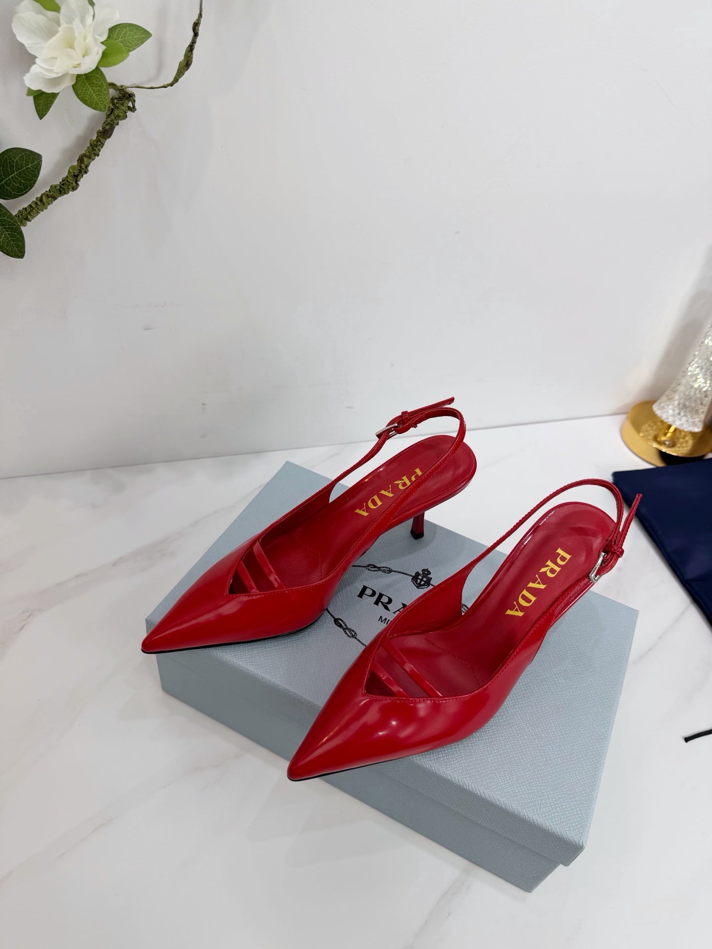 PRA 26SS Slingback 75 Red Patent Leather 592341