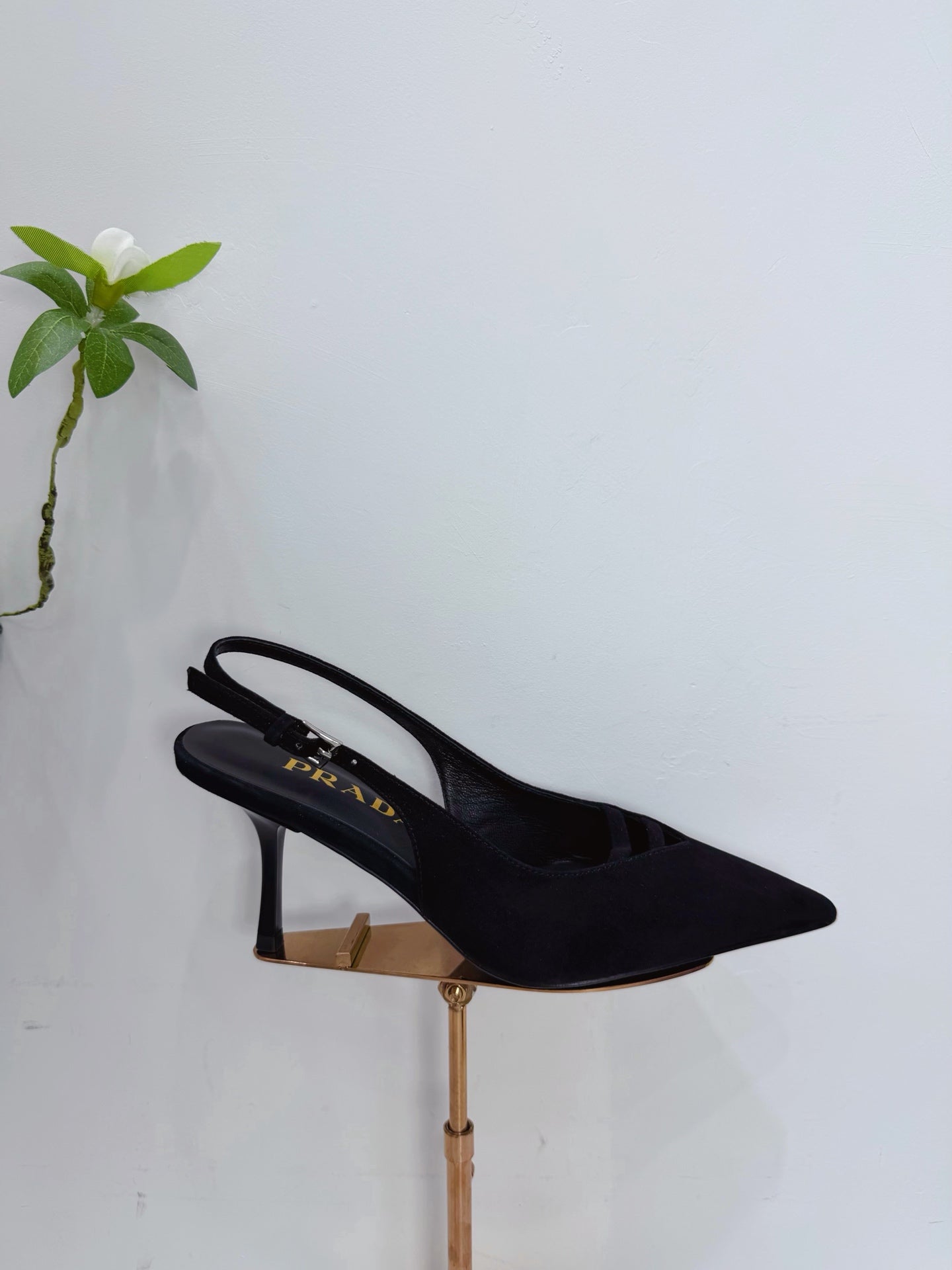 PRA 26SS Slingback 75 Black Suede 592342
