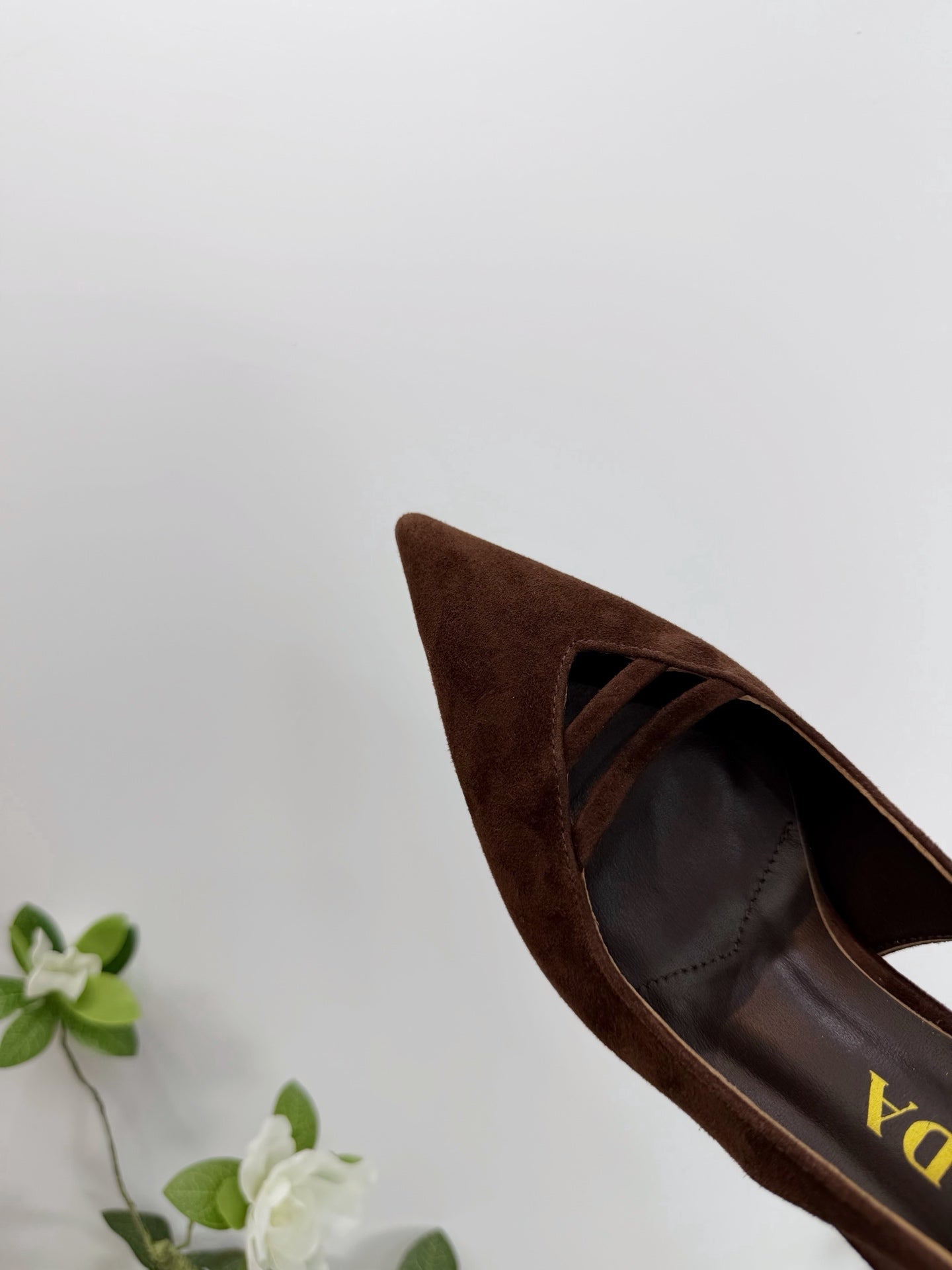 PRA 26SS Slingback 75 Dark Brown Suede 592343