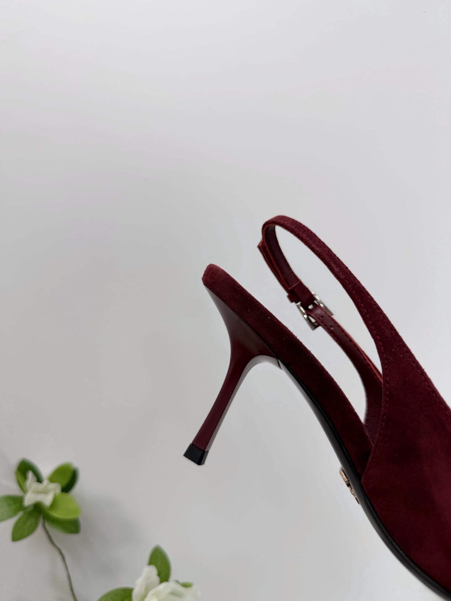 PRA 26SS Slingback 75 Burgundy Suede 592344