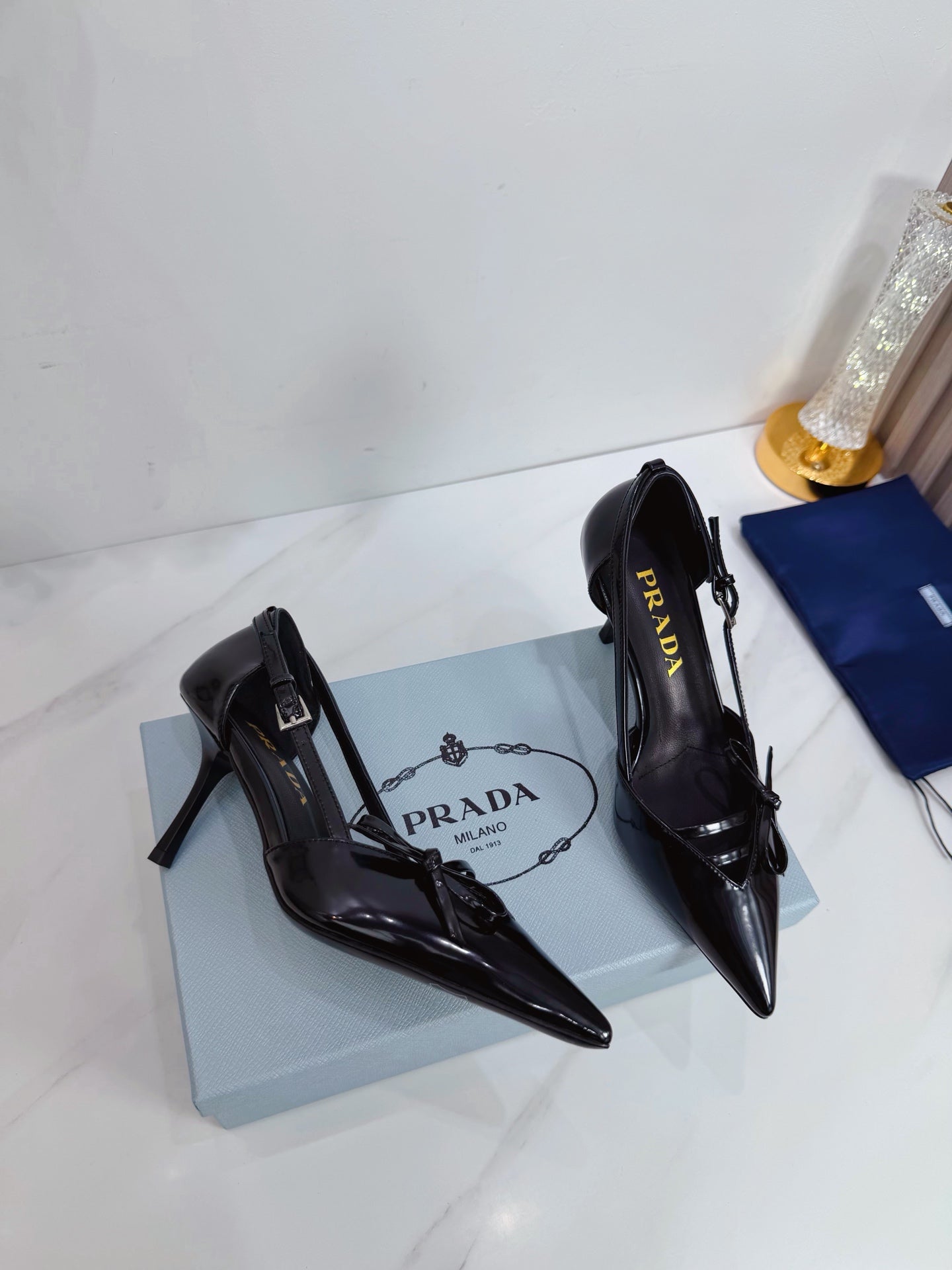 PRA 26SS Pumps 75 Black Patent Leather 592345