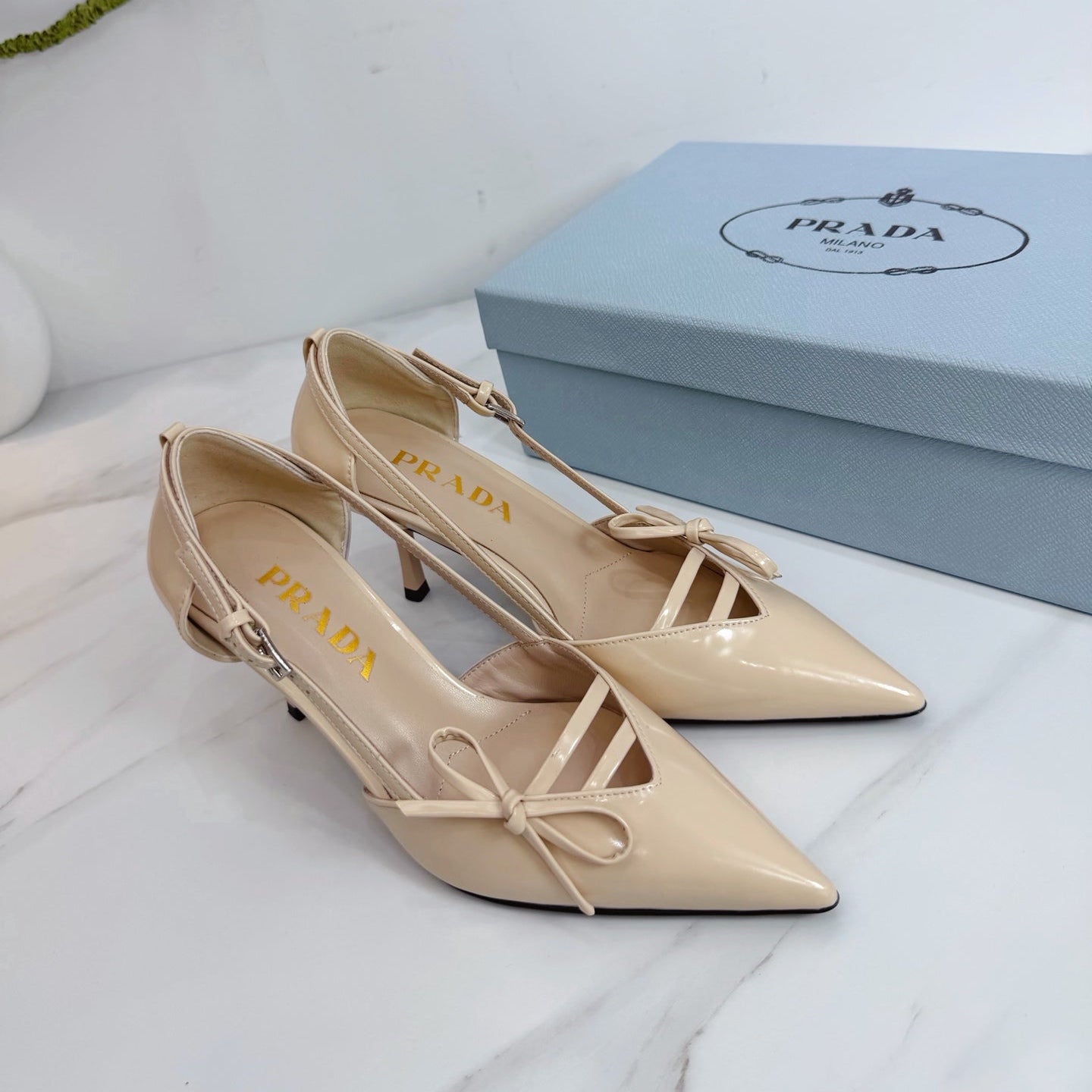 PRA 26SS Pumps 75 Beige Patent Leather 592347
