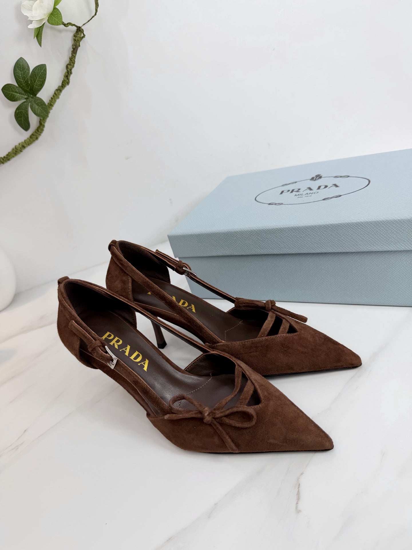 PRA 26SS Pumps 75  Dark Brown Suede 592351