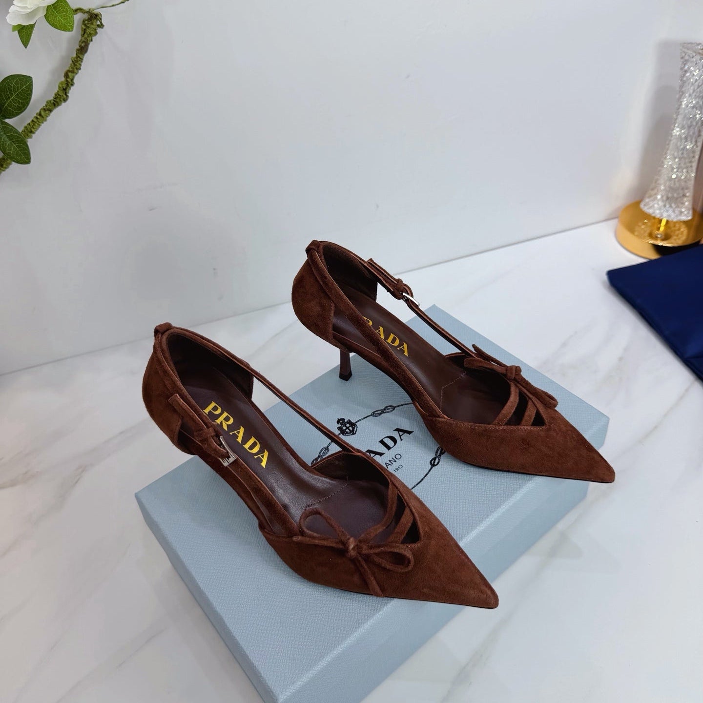 PRA 26SS Pumps 75  Dark Brown Suede 592351