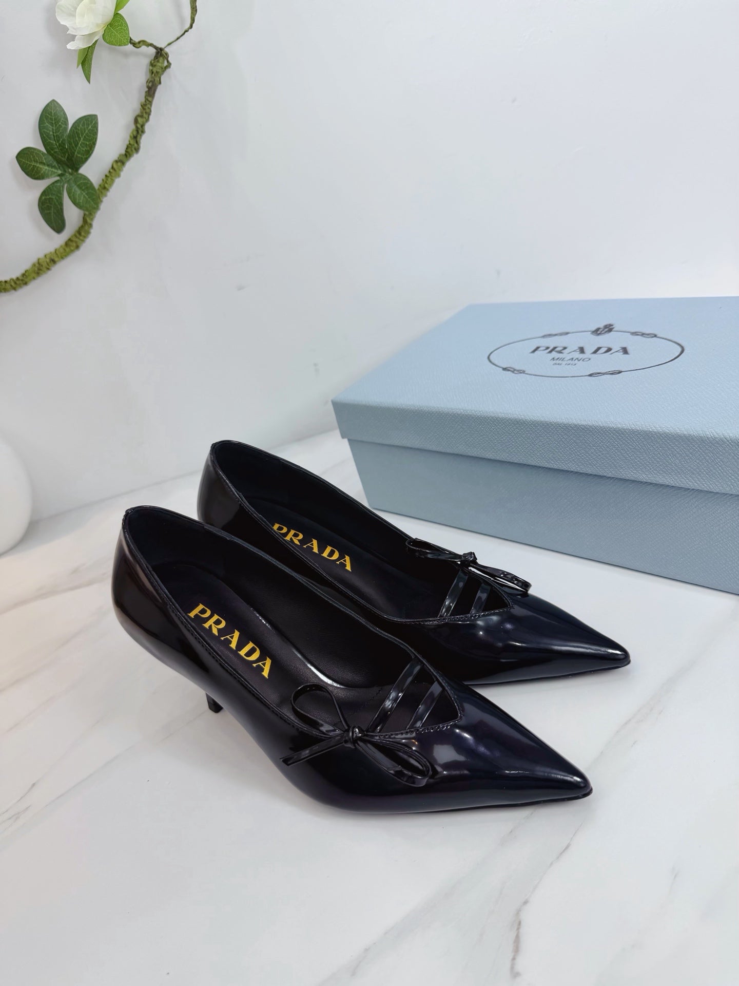 PRA 26SS High Heels Pumps 75 Black Patent Leather 592352