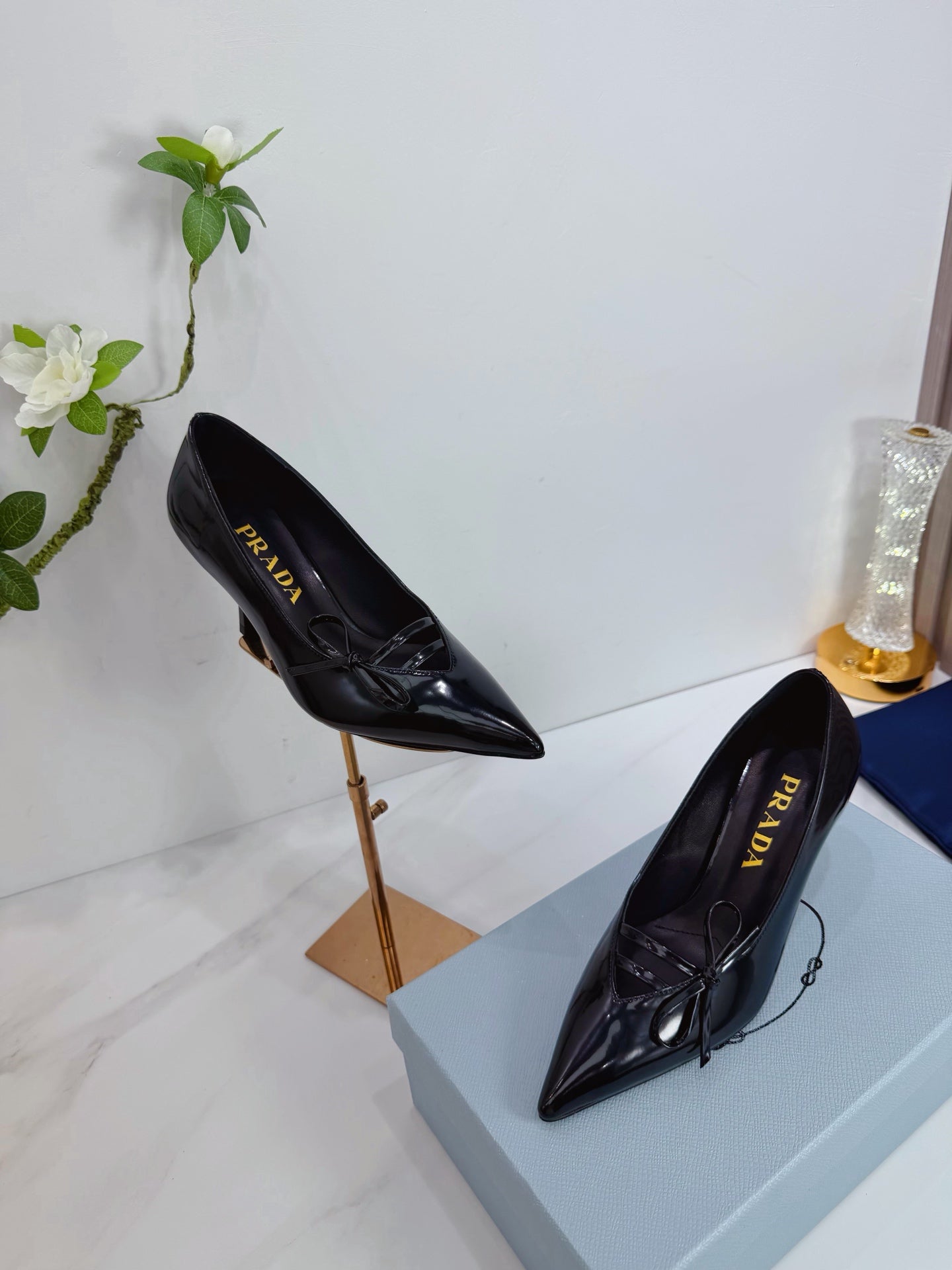 PRA 26SS High Heels Pumps 75 Black Patent Leather 592352