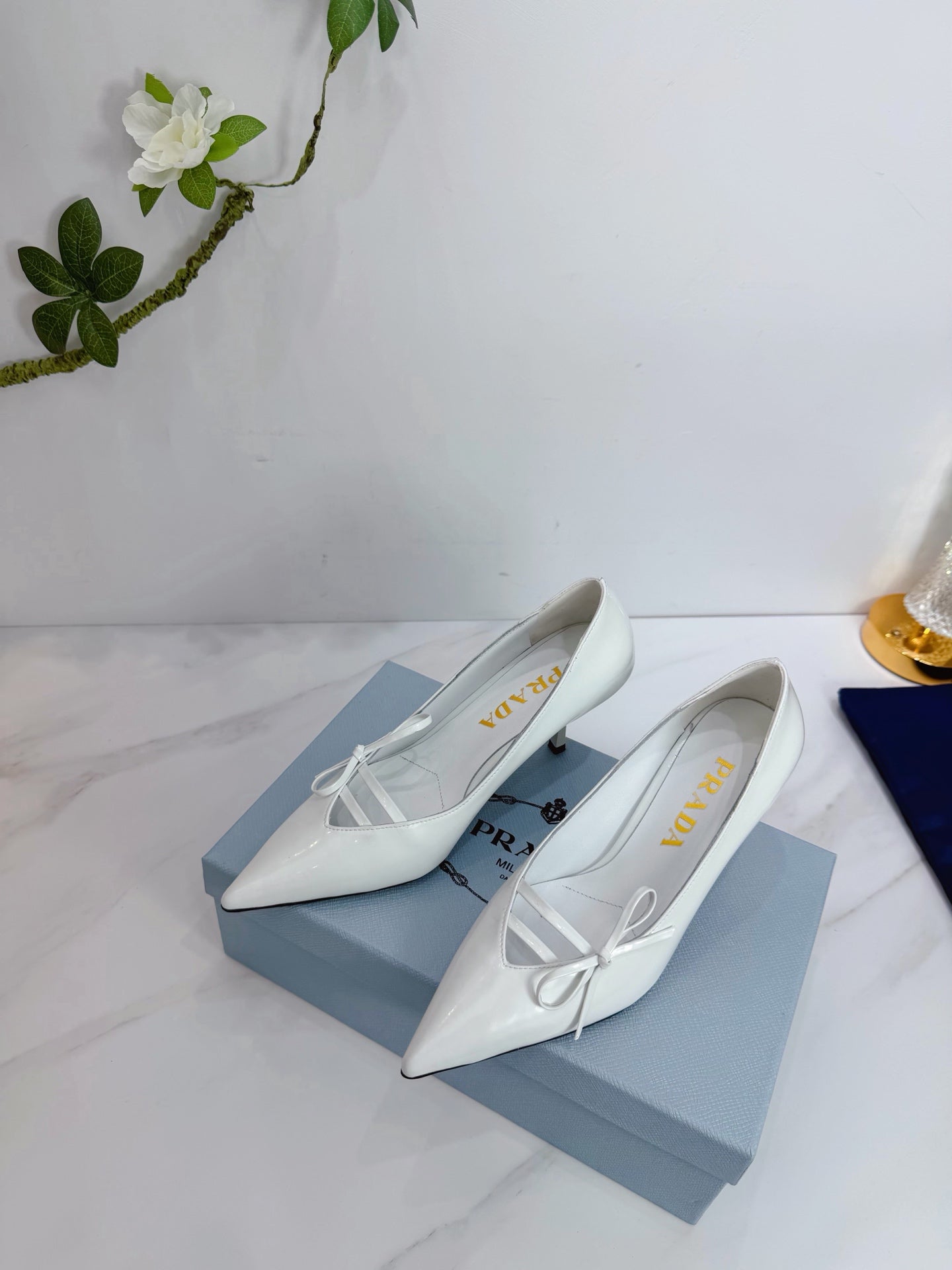 PRA 26SS High Heels Pumps 75 White Patent Leather 592353