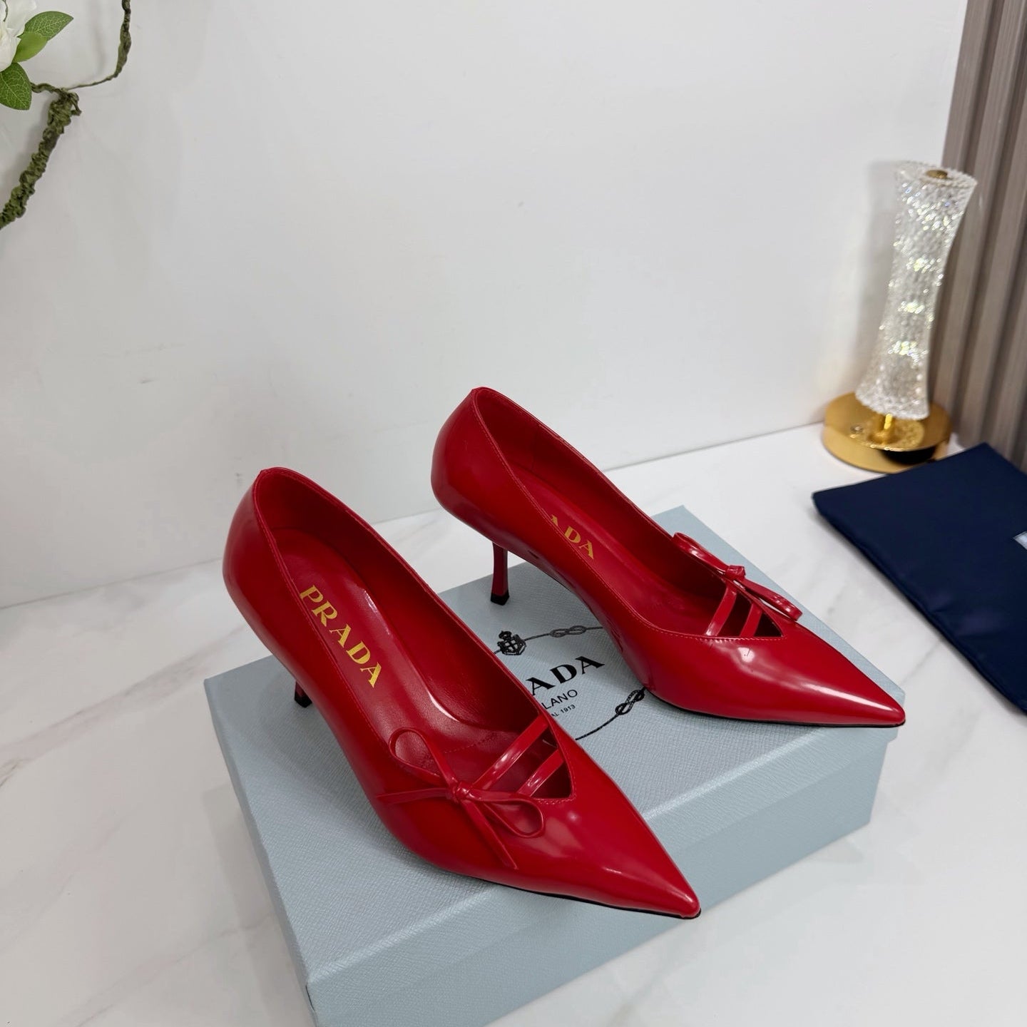 PRA 26SS High Heels Pumps 75 Red Patent Leather 592354