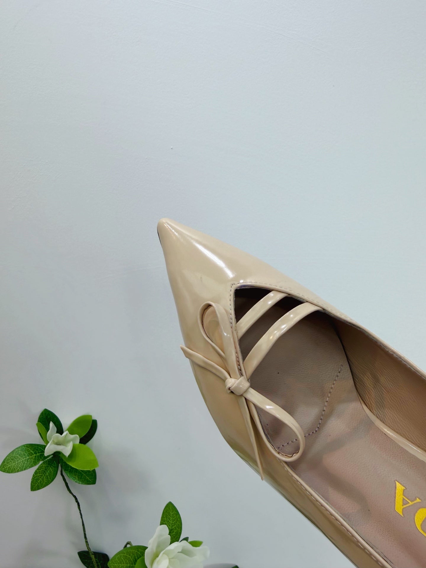 PRA 26SS High Heels Pumps 75 Beige Patent Leather 592355