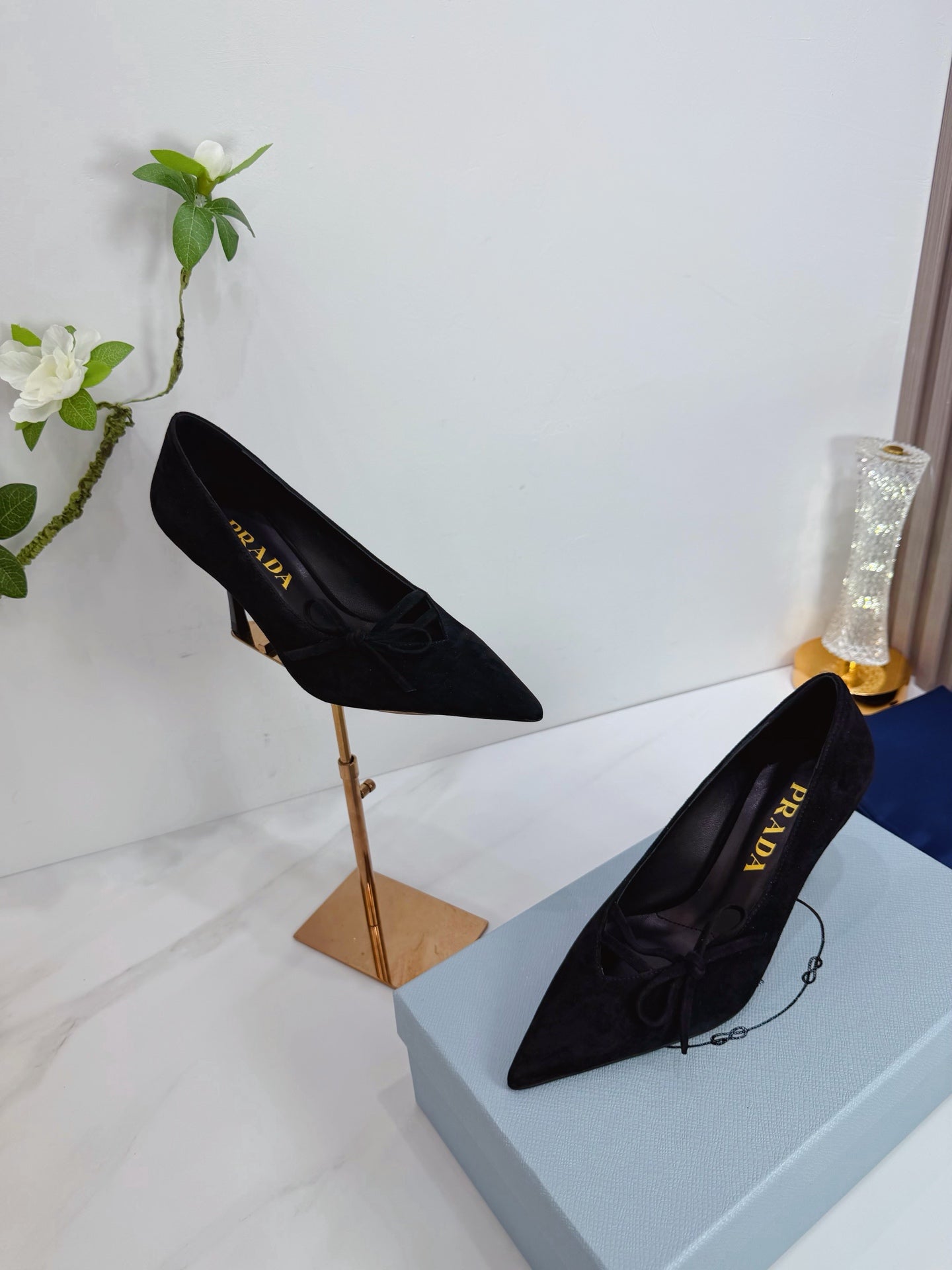 PRA 26SS High Heels Pumps 75 Black Suede 592356