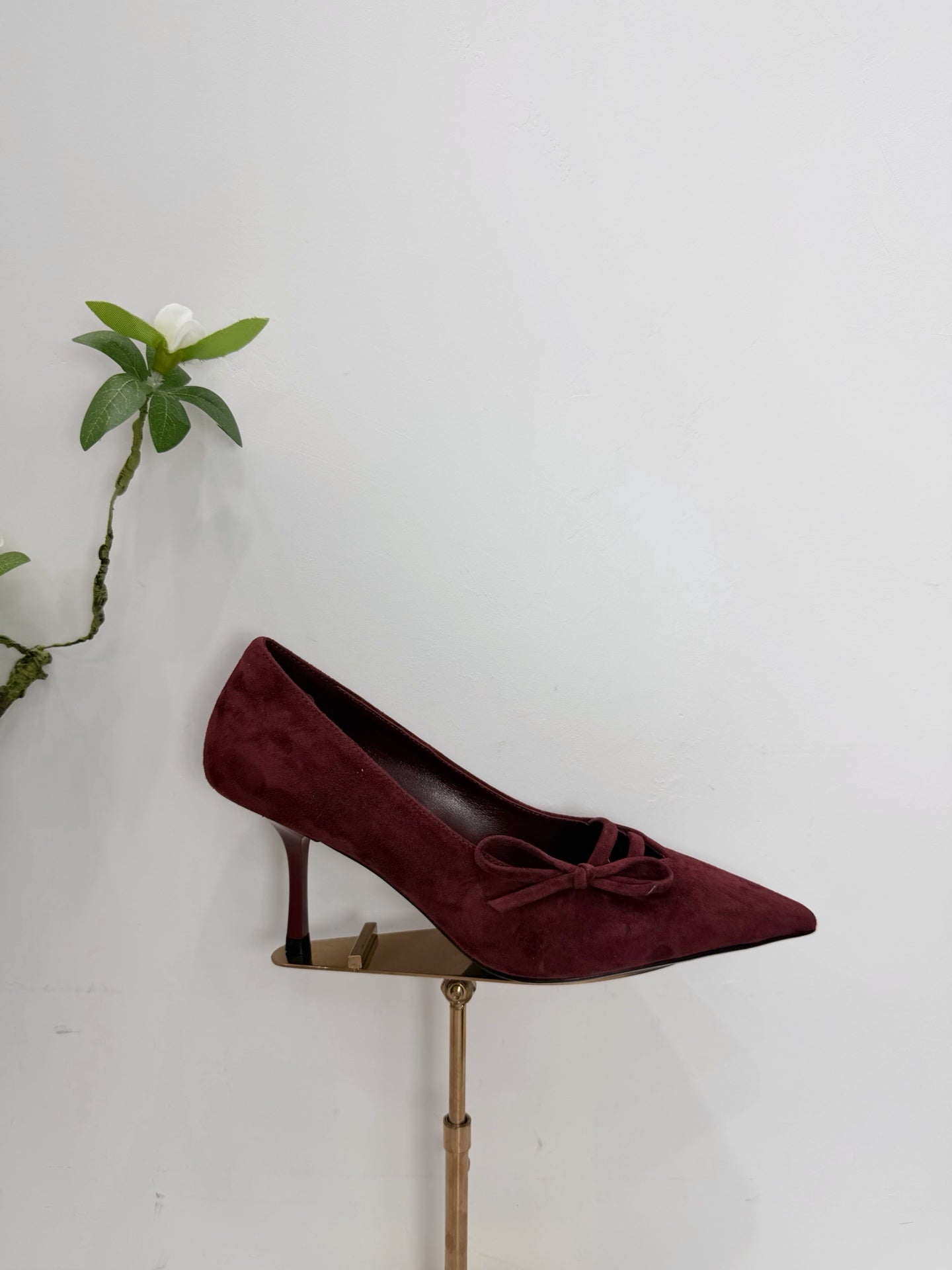 PRA 26SS High Heels Pumps 75 Burgundy Suede 592357