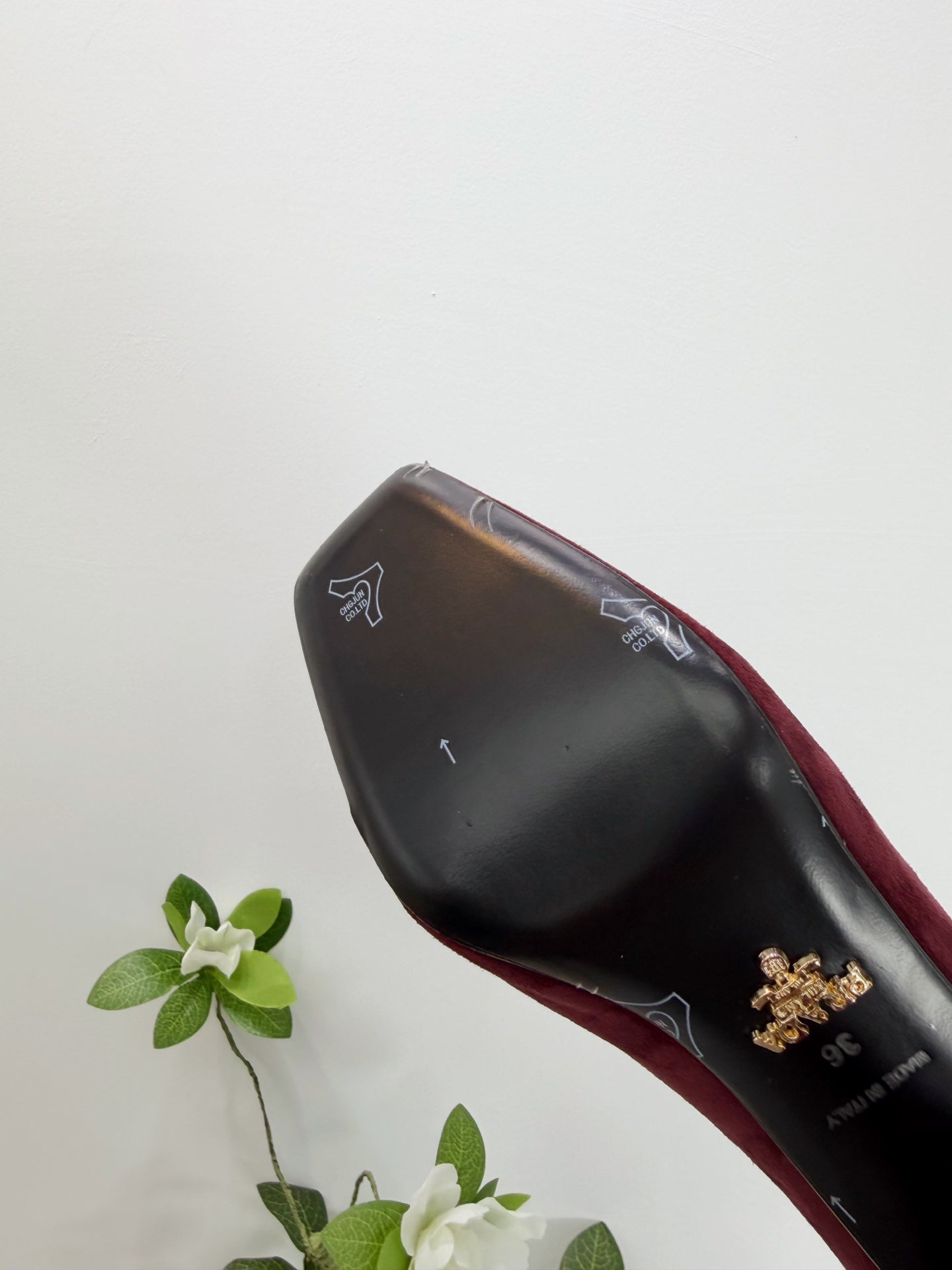 PRA 26SS Square-toe Block Heels  85 Burgundy Suede 592359