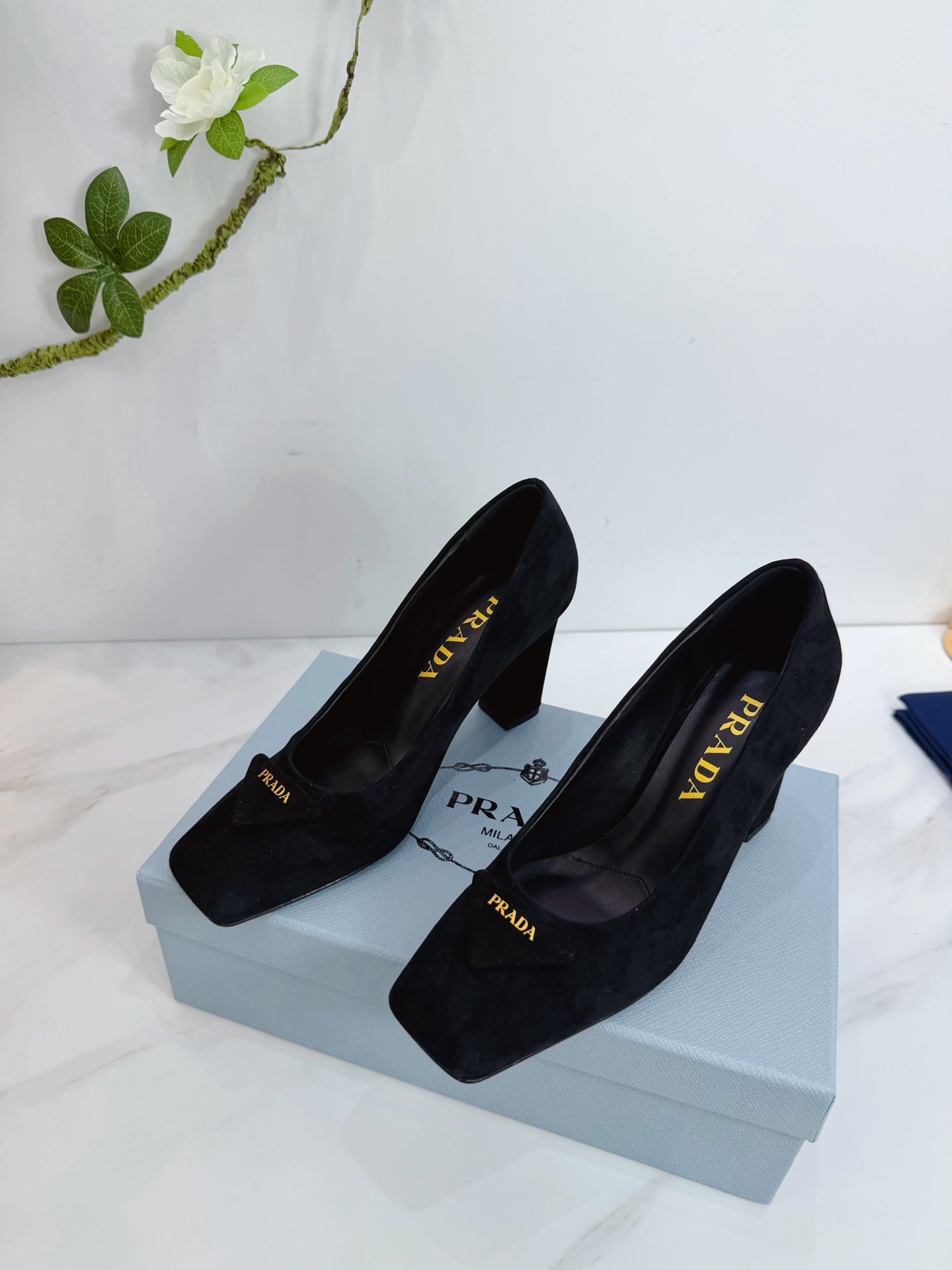 PRA 26SS High Heel Pump 85 Black Suede 592367