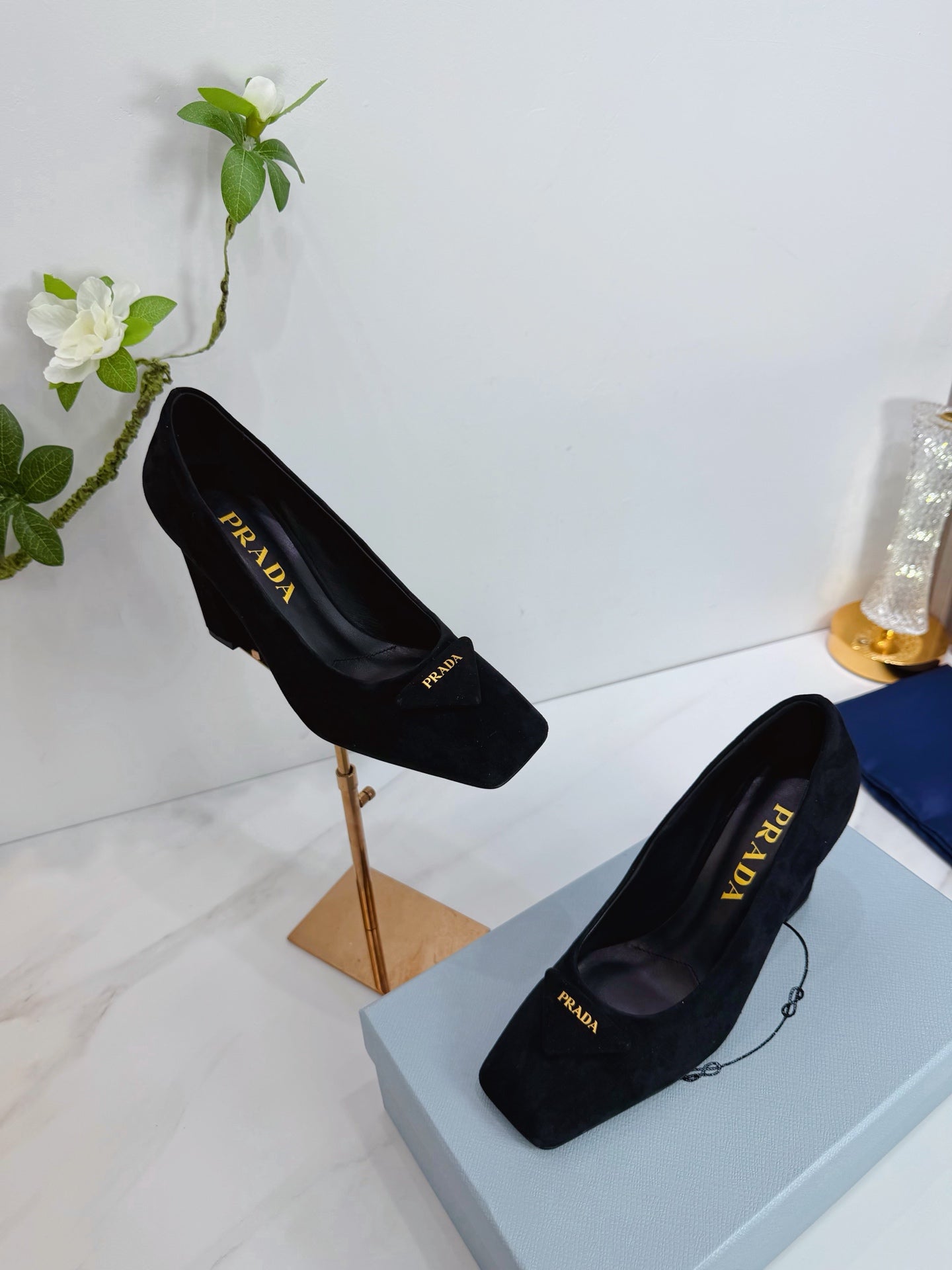 PRA 26SS High Heel Pump 85 Black Suede 592367