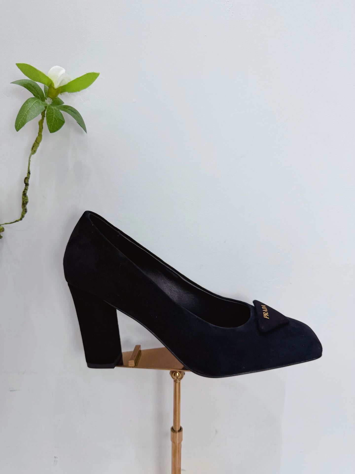 PRA 26SS High Heel Pump 85 Black Suede 592367