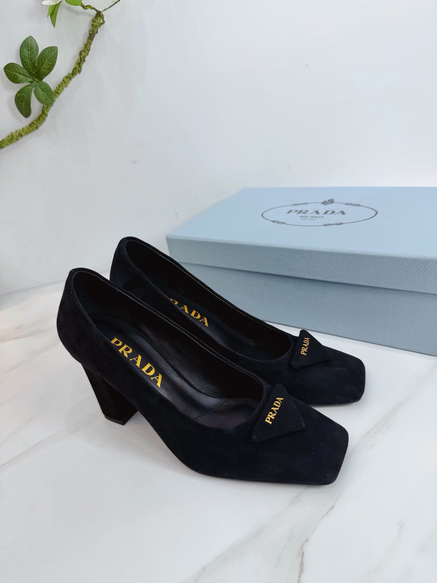 PRA 26SS High Heel Pump 85 Black Suede 592367