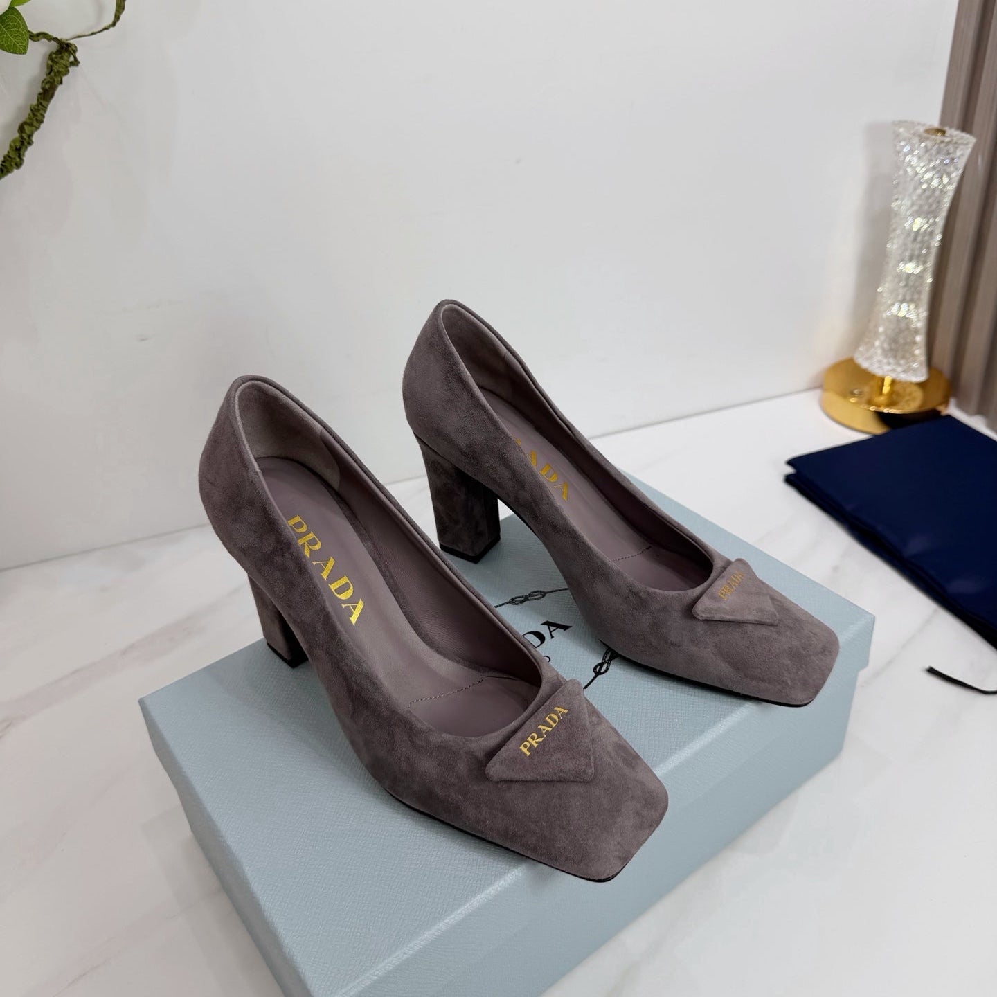 PRA 26SS High Heel Pump 85 Gray Suede 592368
