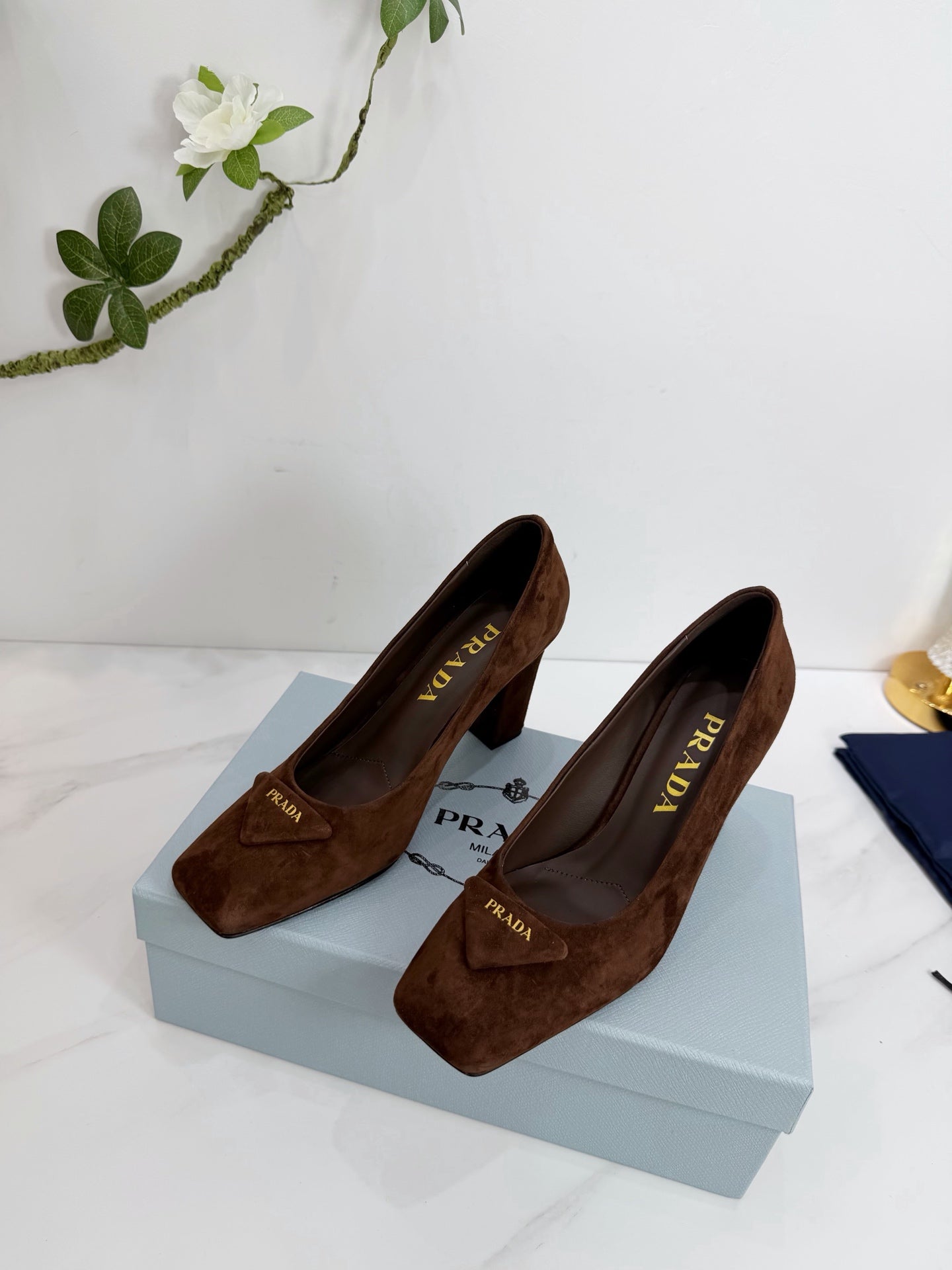 PRA 26SS High Heel Pump 85 Brown Suede 592369