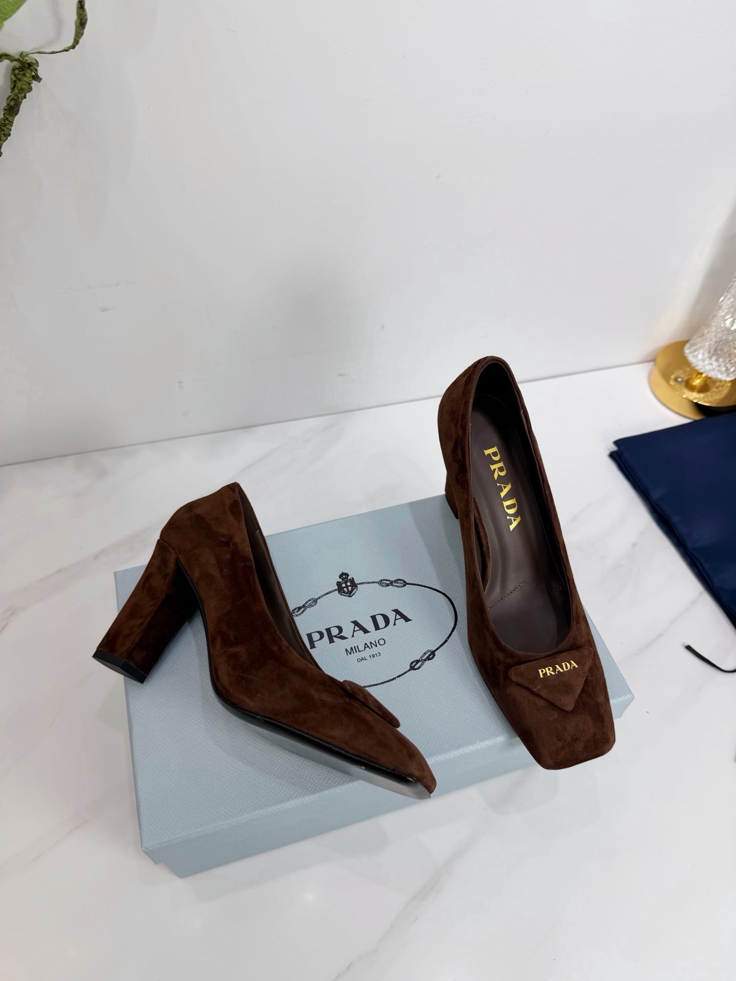 PRA 26SS High Heel Pump 85 Brown Suede 592369