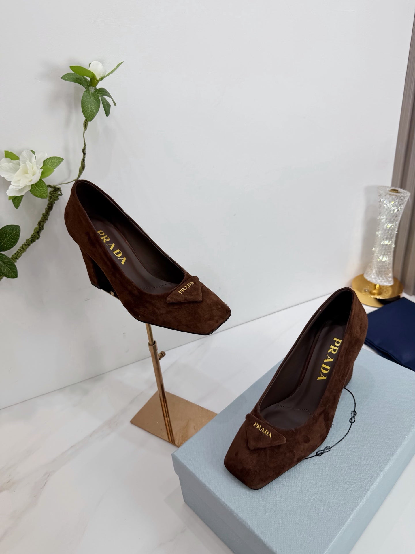 PRA 26SS High Heel Pump 85 Brown Suede 592369