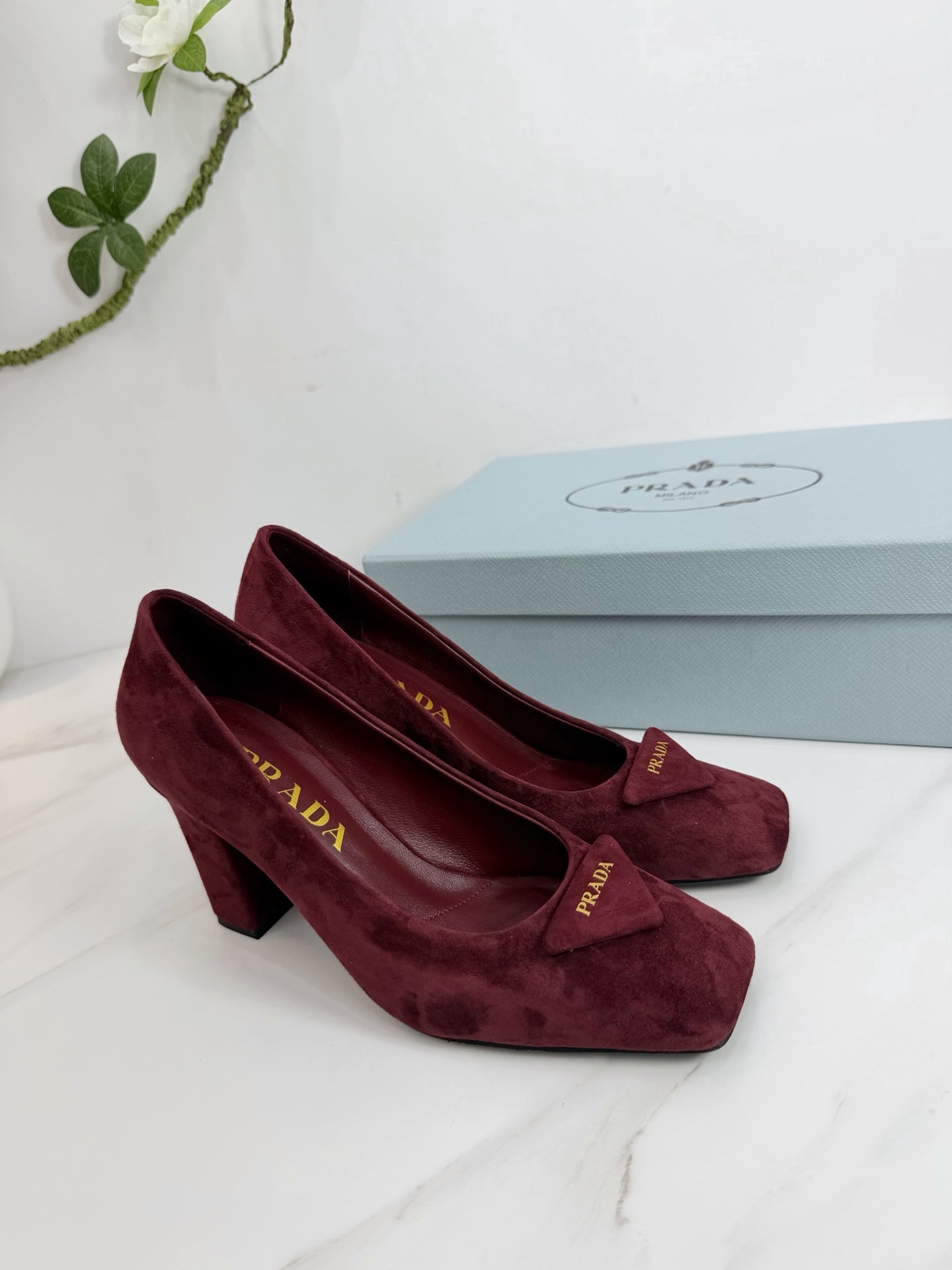 PRA 26SS High Heel Pump 85 Burgundy Suede 592370