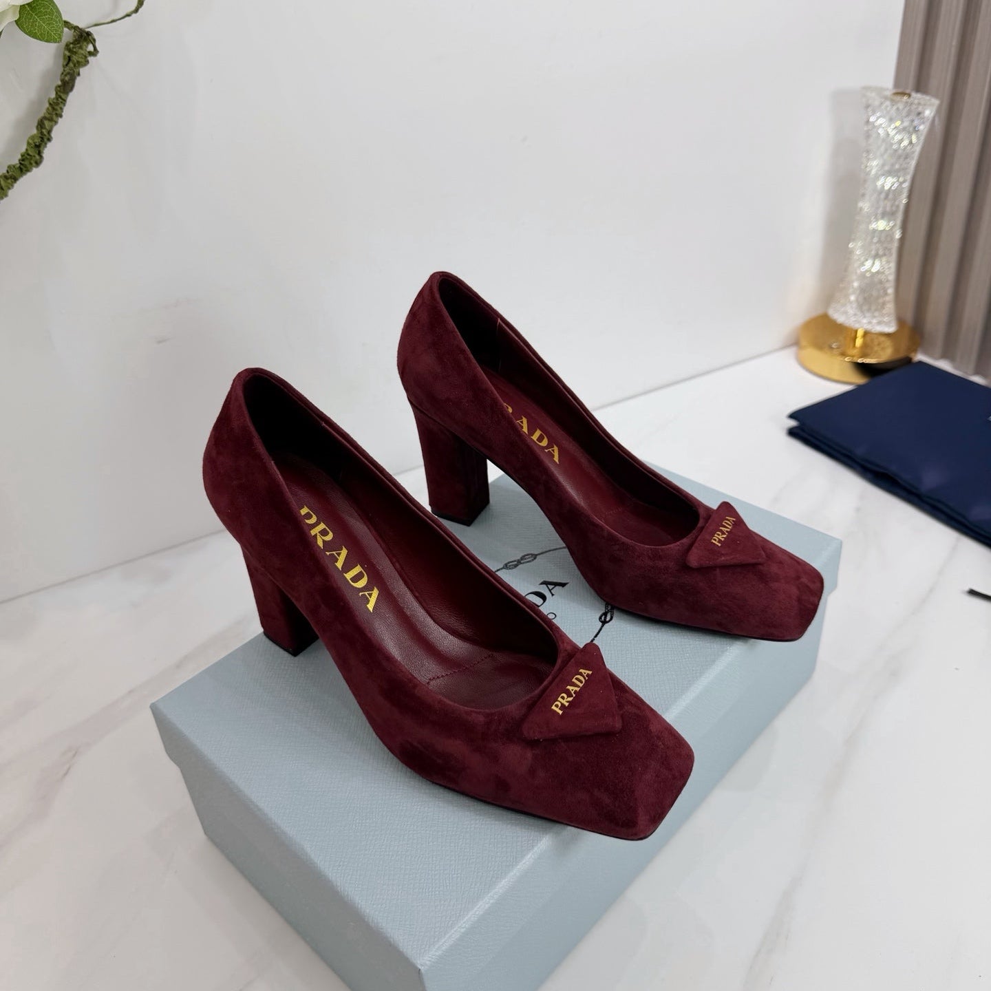 PRA 26SS High Heel Pump 85 Burgundy Suede 592370
