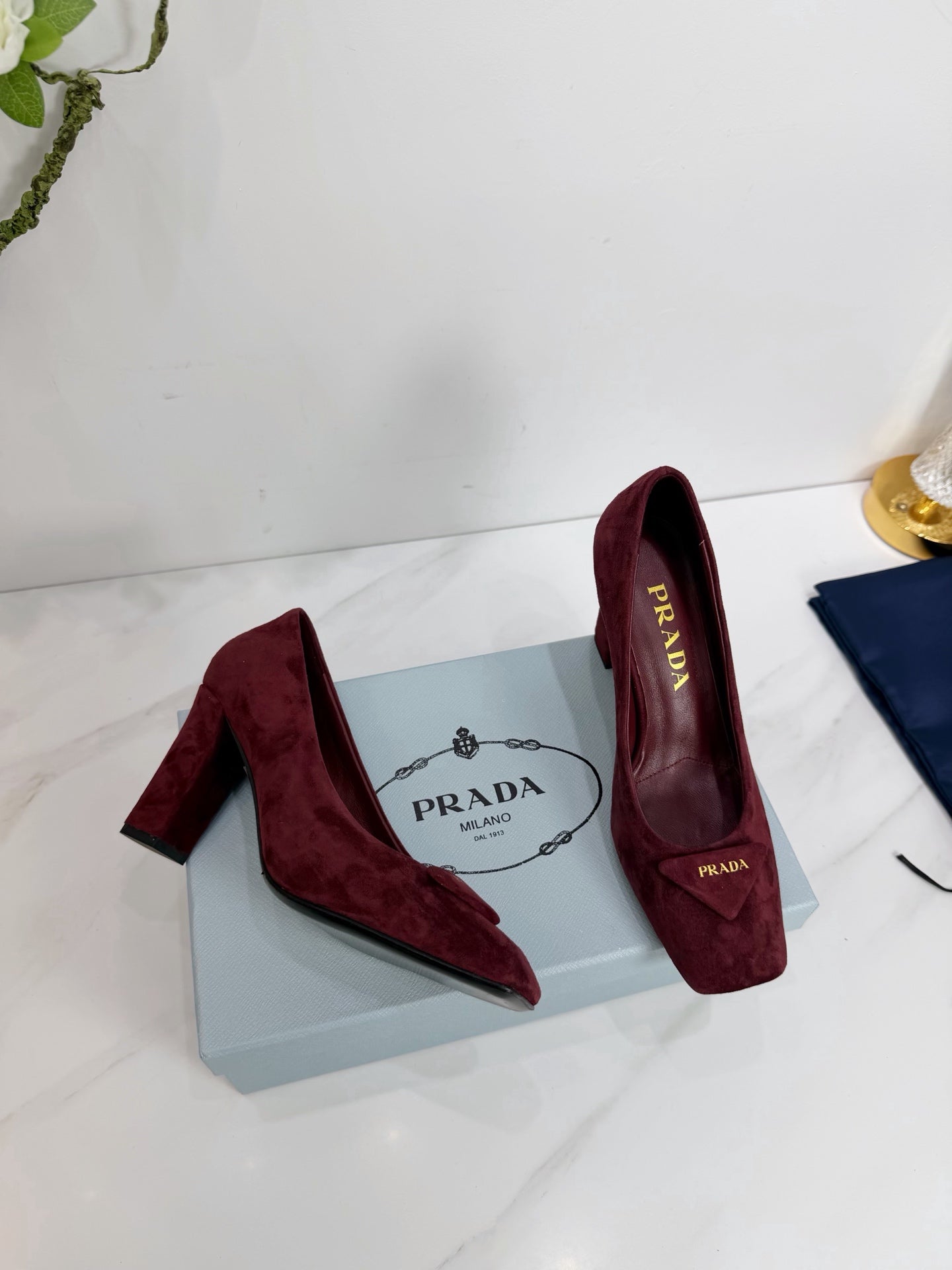 PRA 26SS High Heel Pump 85 Burgundy Suede 592370