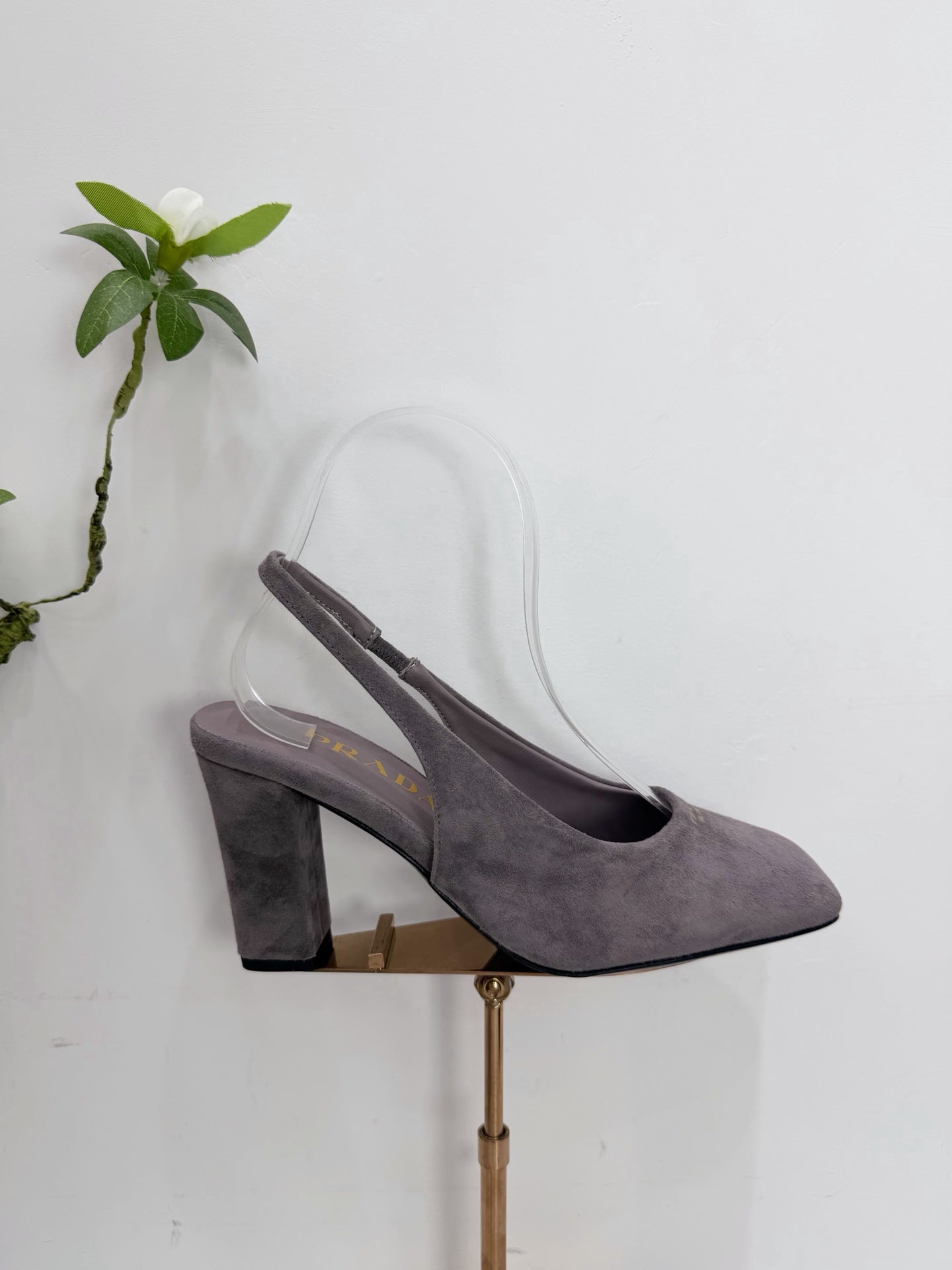 PRA 26SS Slingback 85 Gray Suede 592364