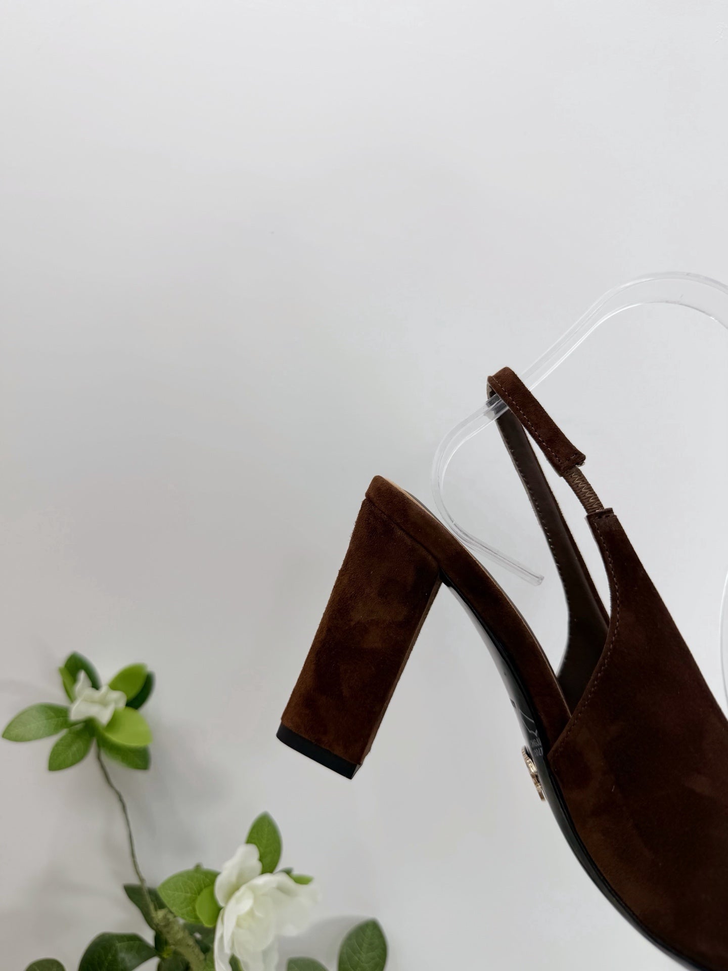 PRA 26SS Slingback 85 Dark Brown Suede 592366