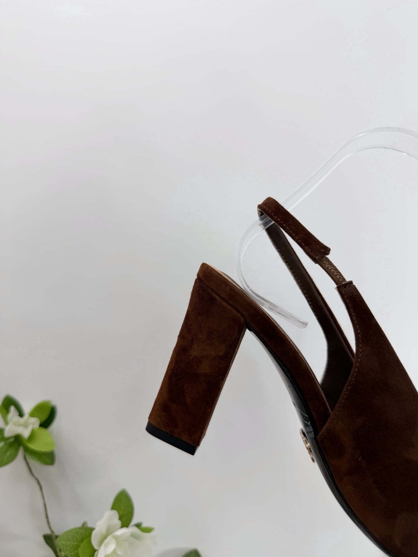 PRA 26SS Slingback 85 Dark Brown Suede 592374