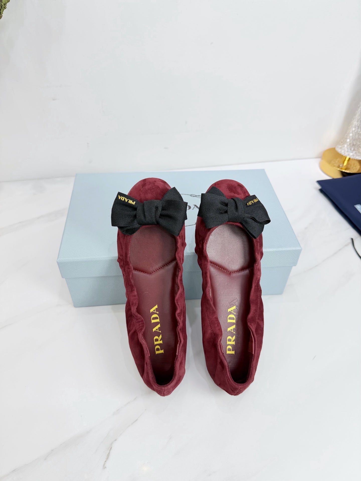 PRA 26SS Ballet Flat Burgundy Suede 592396