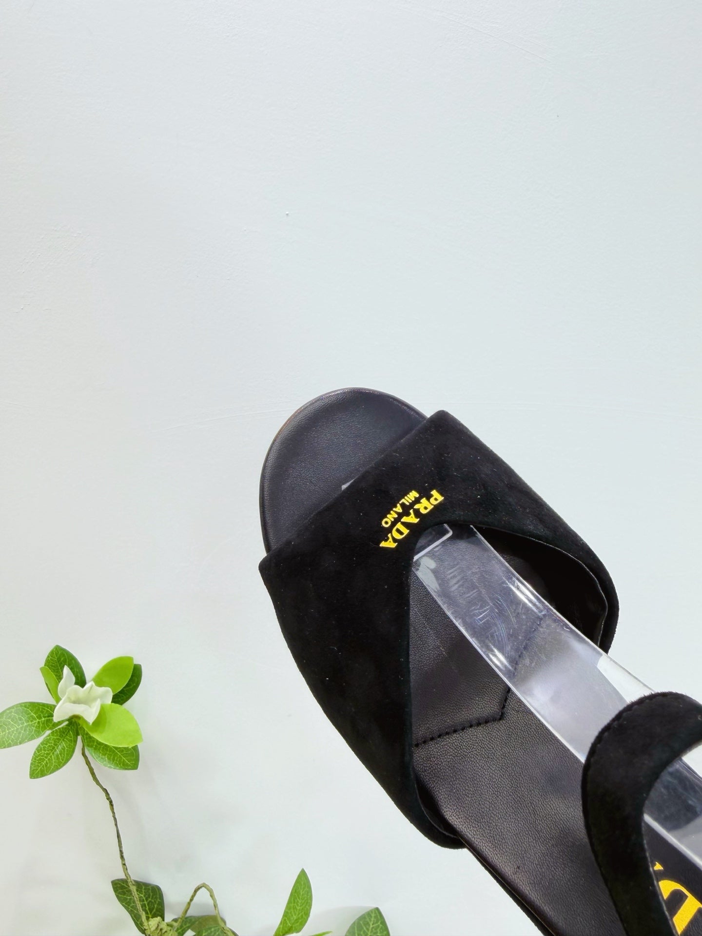 PRA 26SS Platform Sandals 75 Black Suede Sheepskin 592379