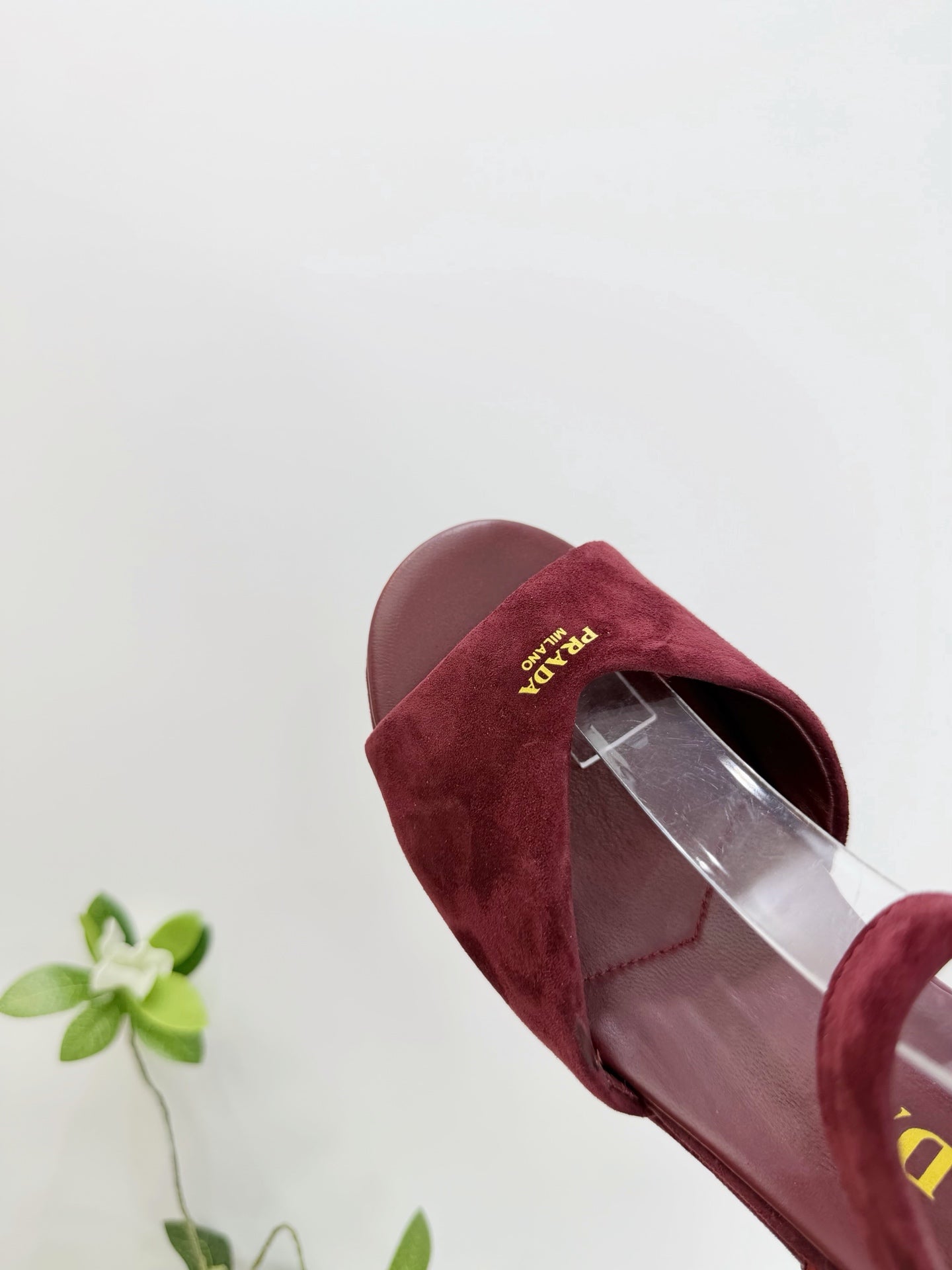 PRA 26SS Platform Sandals 75 Red Suede Sheepskin 592380