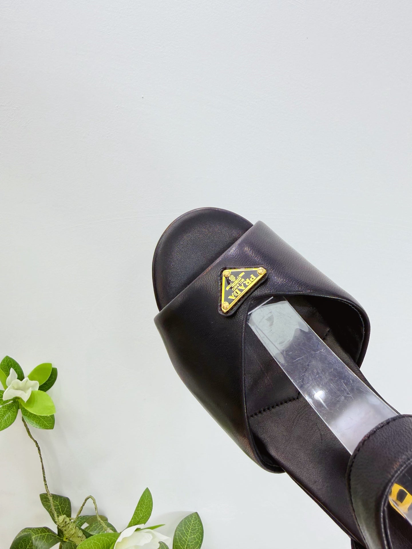 PRA 26SS Platform Sandals 75 Black Sheepskin 592384