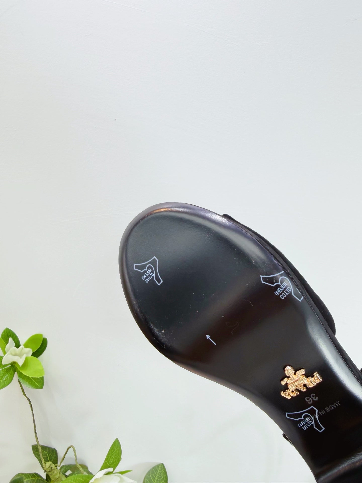 PRA 26SS Platform Sandals 75 Black Suede Sheepskin 592387