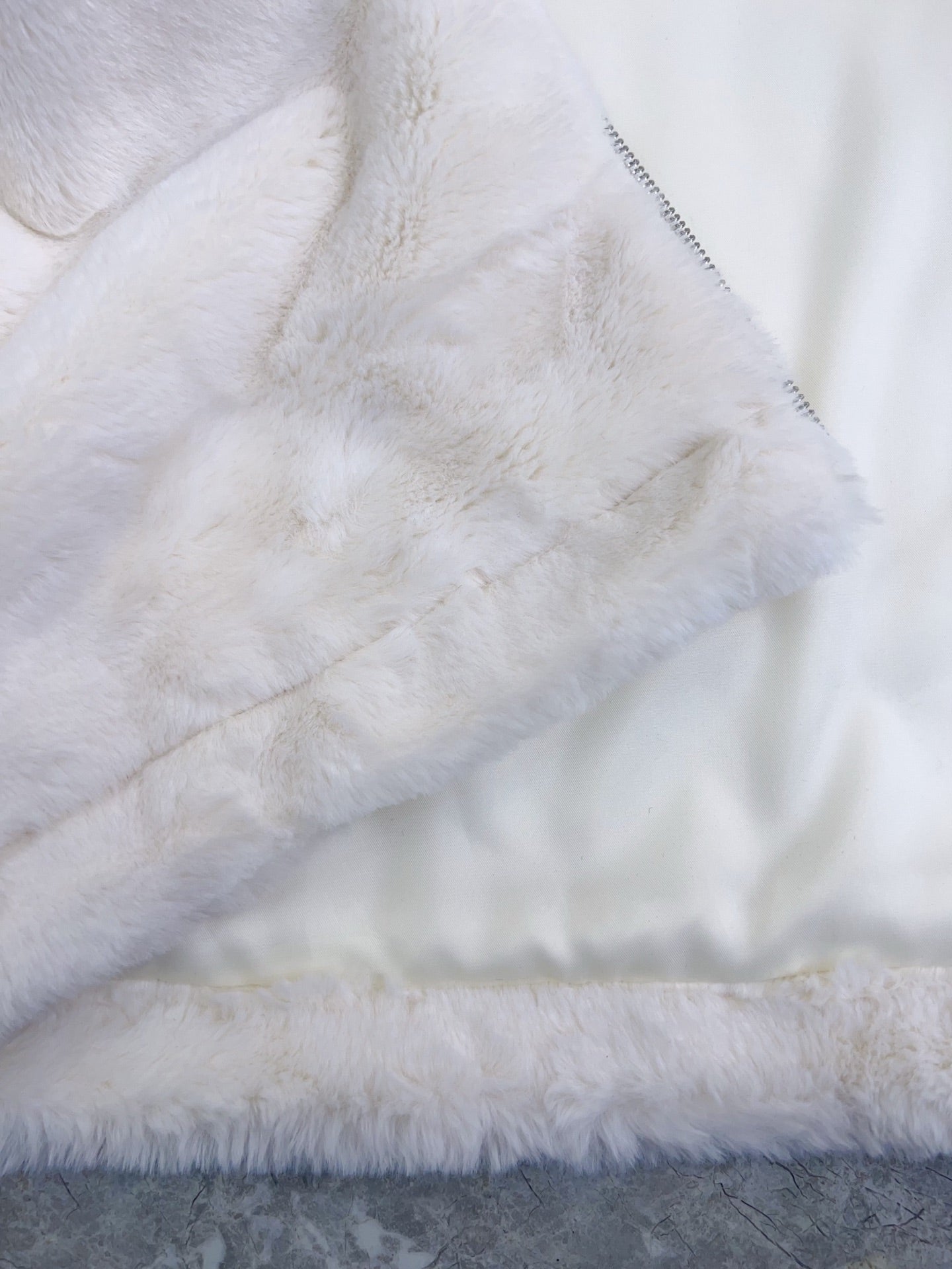 Prada 2025 Fur Jacket White Wool