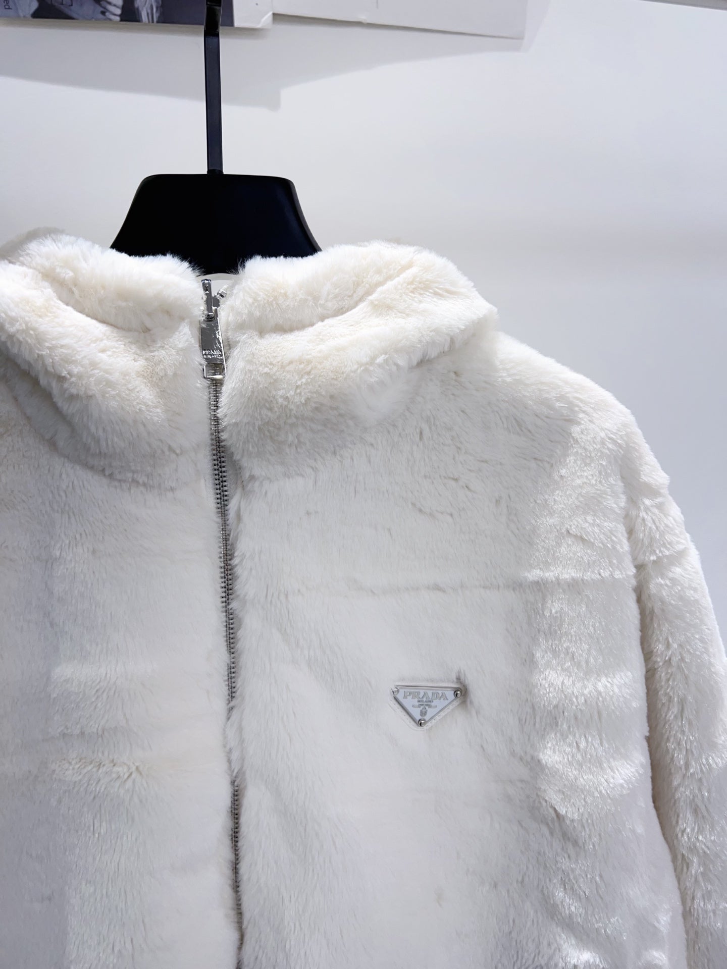 Prada 2025 Fur Jacket White Wool