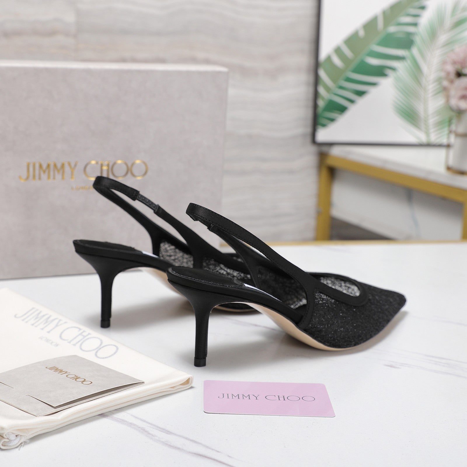 Jimmy Choo 2026 Amita Slingback 65mm Mesh 961758