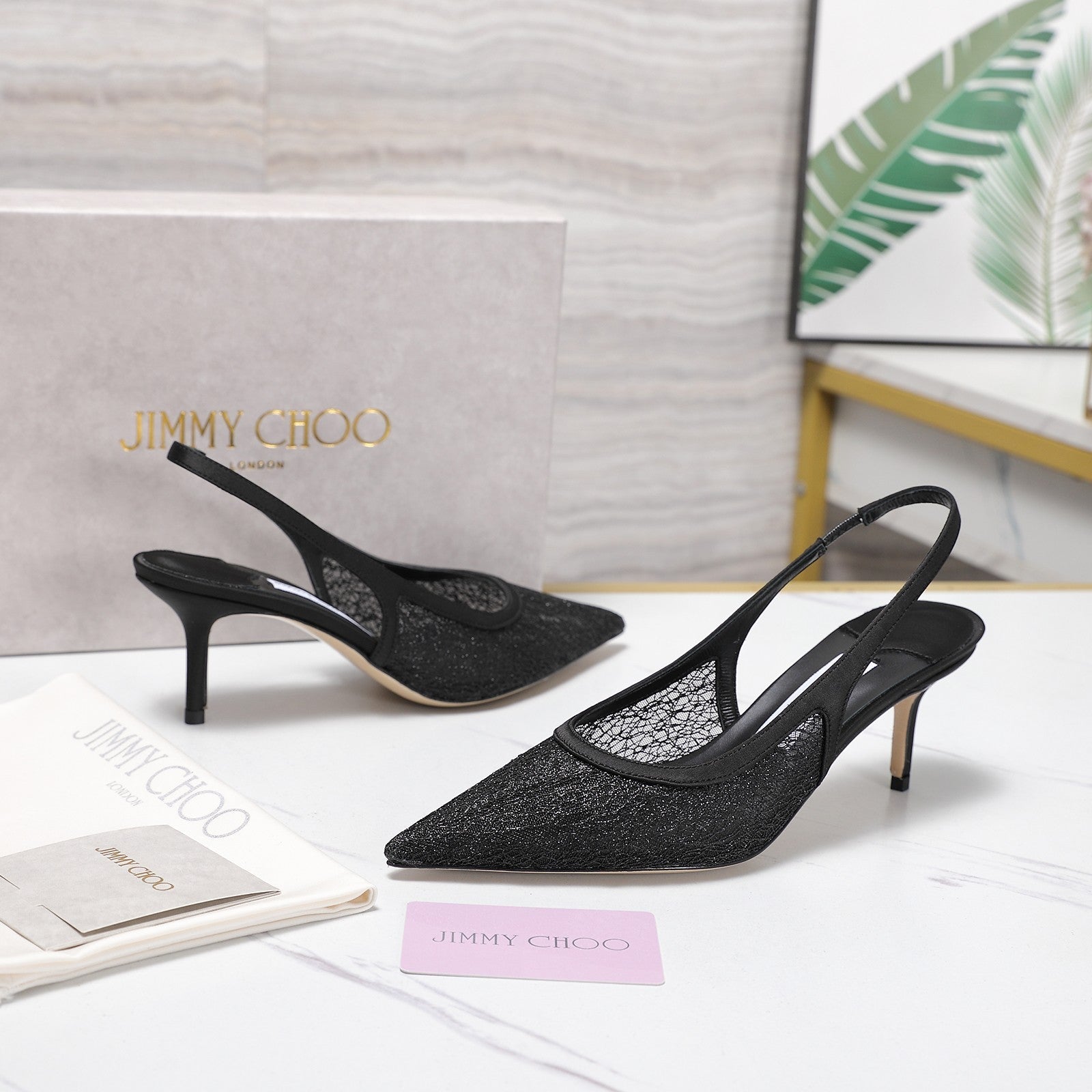 Jimmy Choo 2026 Amita Slingback 65mm Mesh 961758