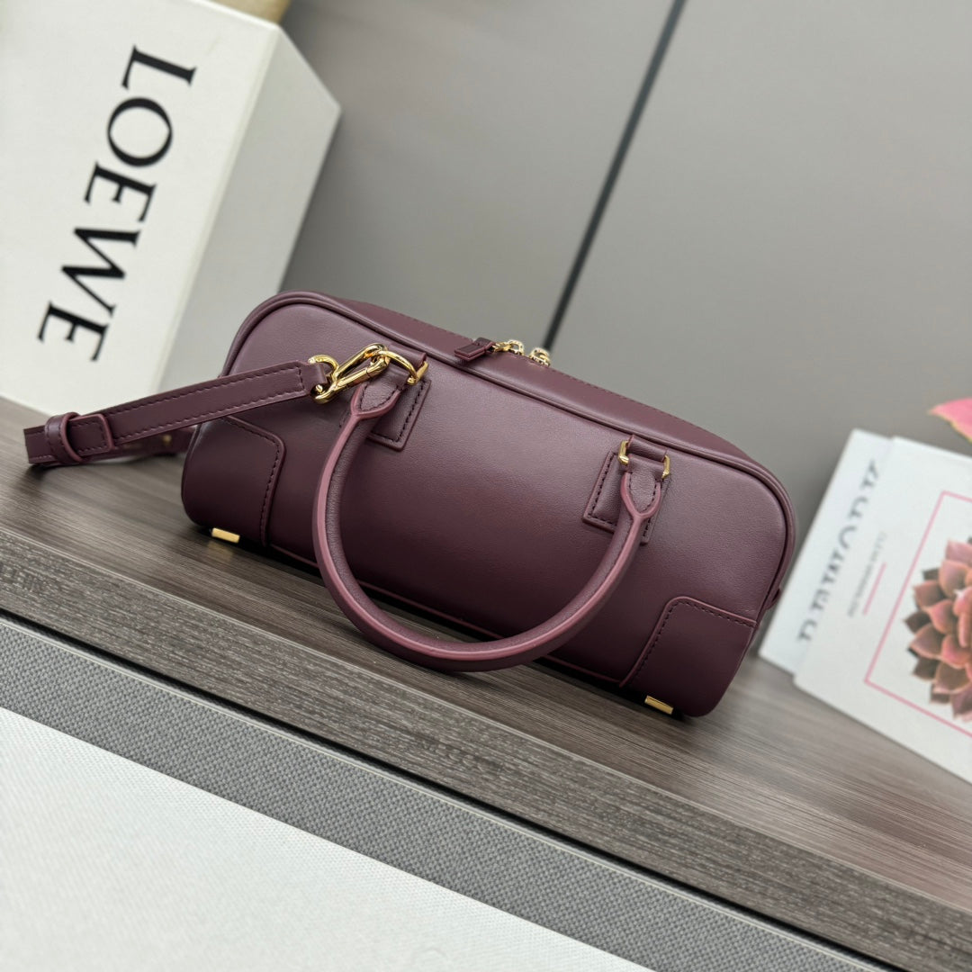 Loewe Mini Bowling Bag 23 Burgundy Calfskin 280618
