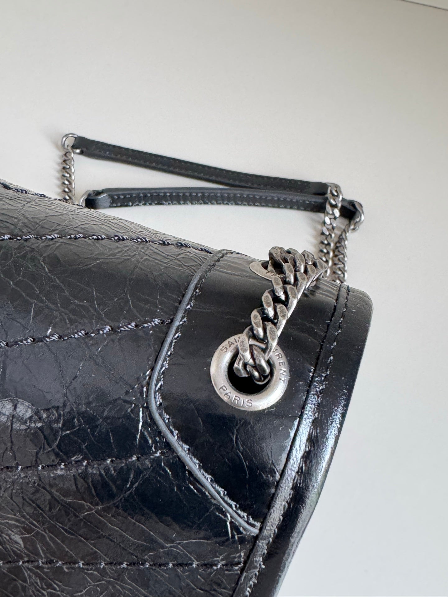 YSL 2026 Saint Laurent Niki Baby Bag 18cm Black Calfskin