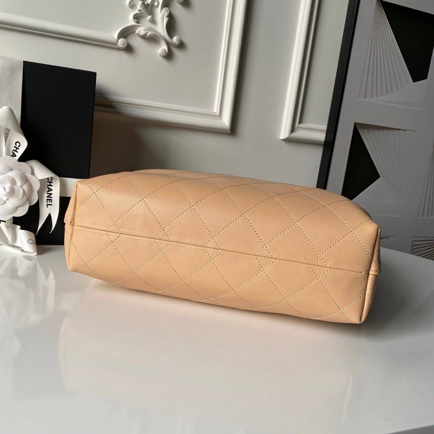 Chanel 2025 Bag 45cm Beige Calfskin 318233